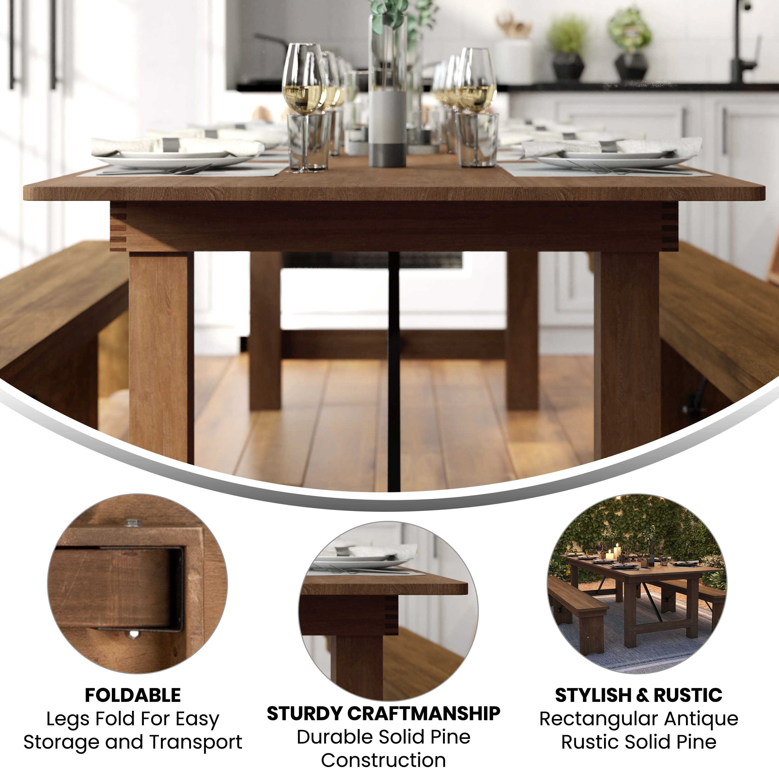 Flash Furniture 889142210146 Dining-Tables - View #3