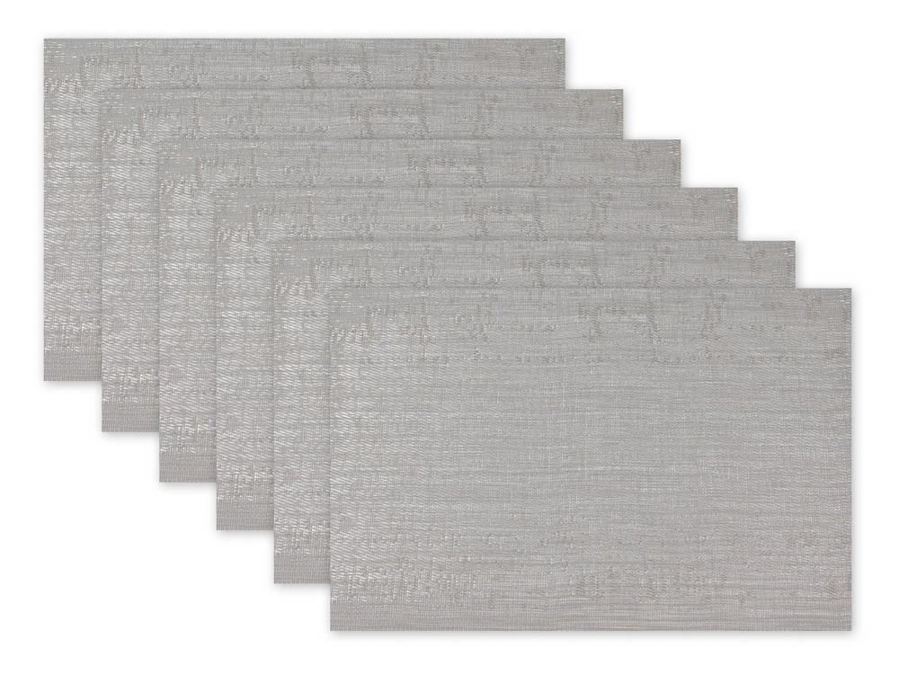 DII 6-Pack Space-dyed Gray Plastic Rectangle Placemats in the Serveware ...