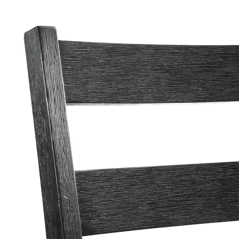 Gray and Black Drop Leaf Dining Table Set with Upholstered Chairs