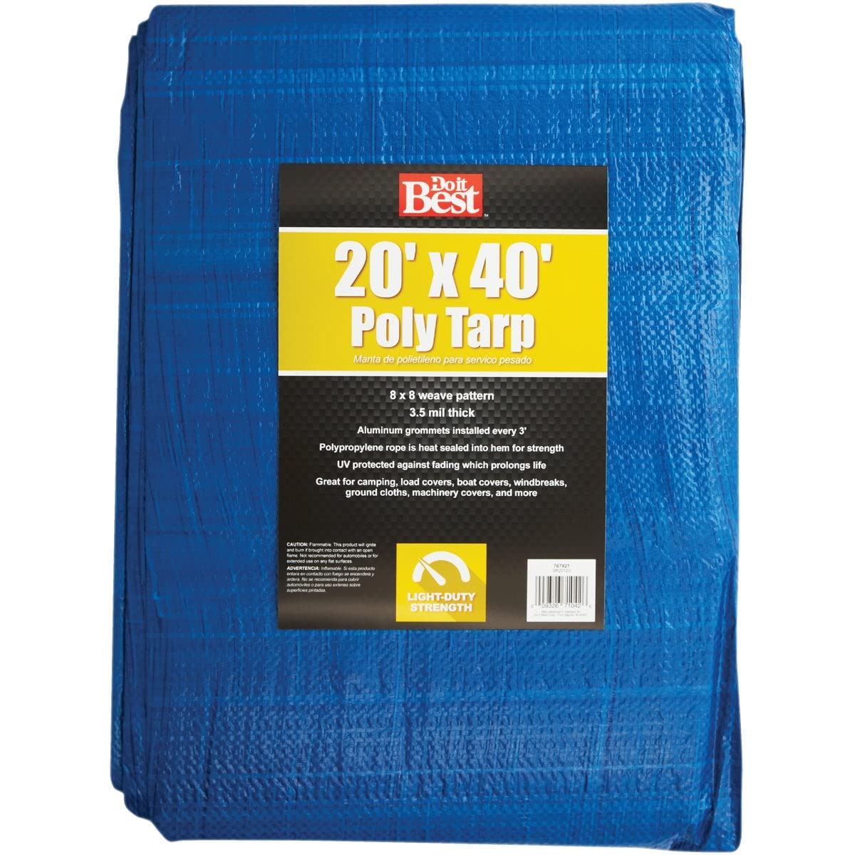 Do it Best  767921 All-Purpose Poly Blue Tarpaulin 20X40 Blue AP TARP