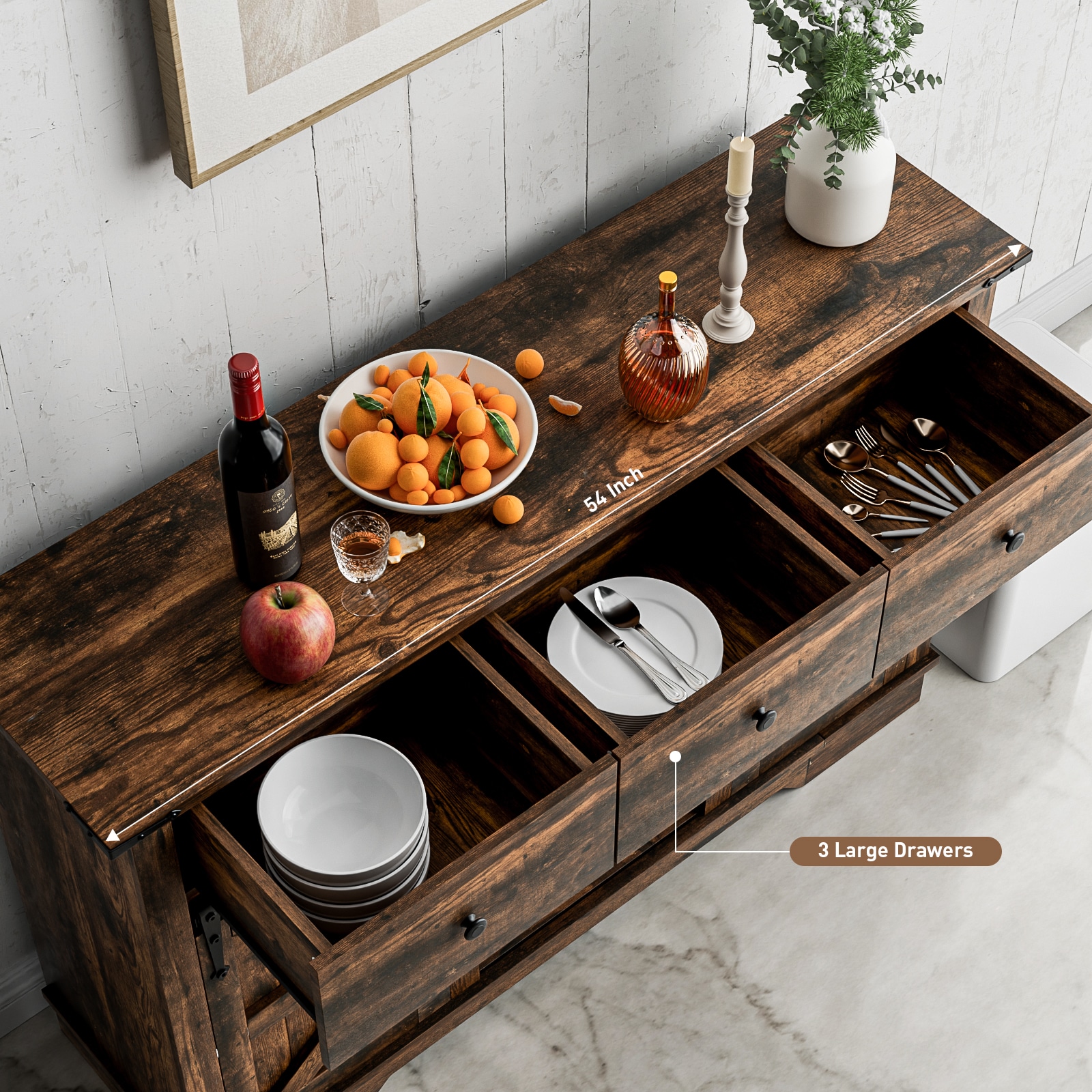 AOXUN H22006BR Dining-Kitchen-Storarge - View #7