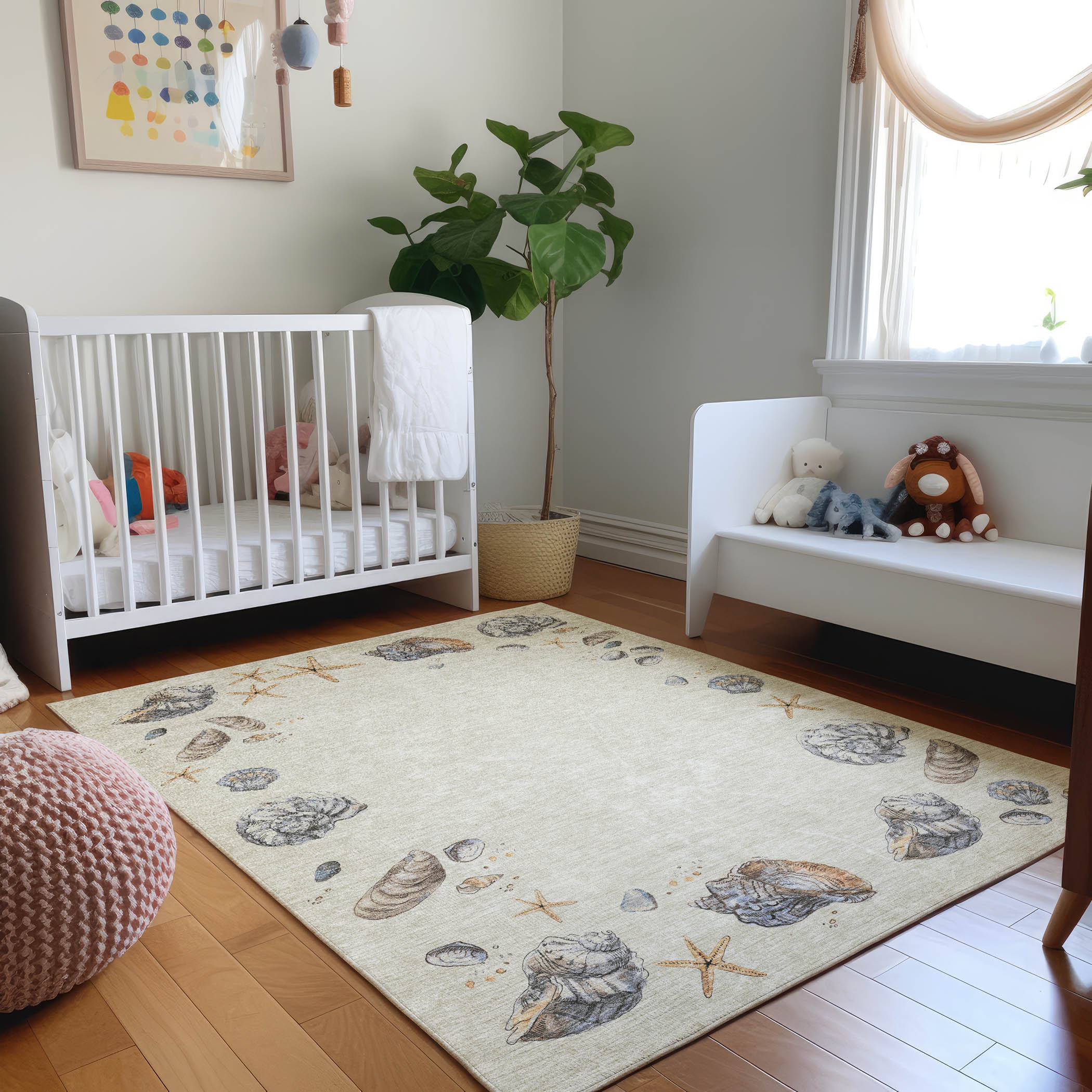 Addison Rugs AMF188OY3X5 Mayfield AMF188OY 3 x 5 (ft) Loomed Polyester Oyster Rectangular Indoor Geometric Machine washable Area rug