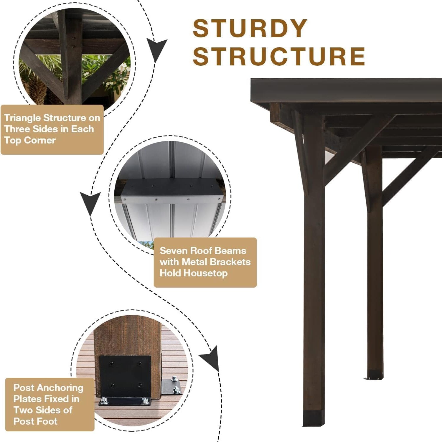 AECOJOY 16168CO-LS01 Wood-Resin-Gazebos - View #2