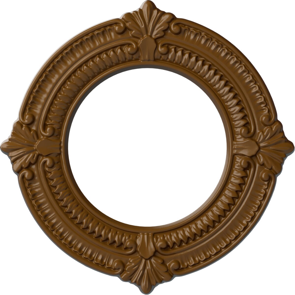 Ekena Millwork CM11BNSTF Benson 11.125-in W x 11.125-in L Painted Smokey Topaz Polyurethane Whole Ceiling Medallion