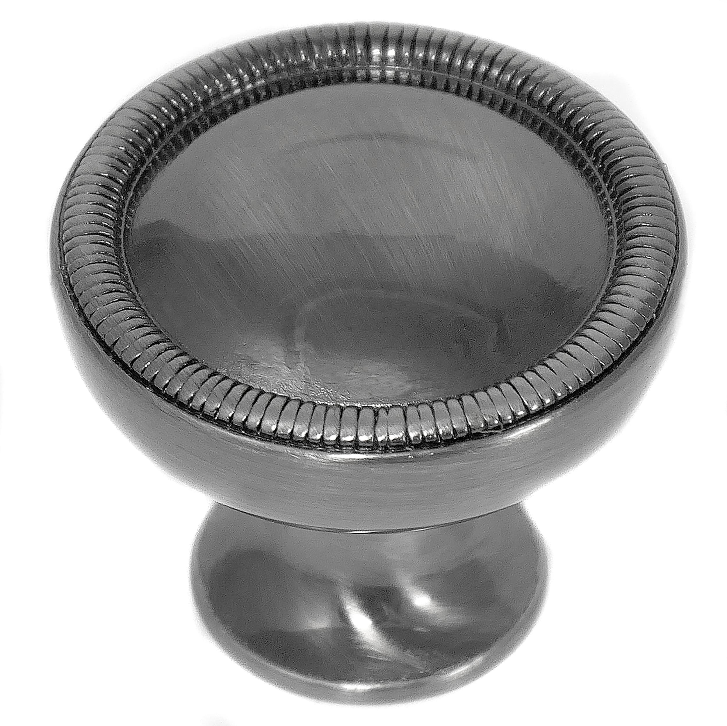 Laurey 17021 Vanilla 1-1/4-in Satin Antique Nickel Round Transitional Cabinet Knob