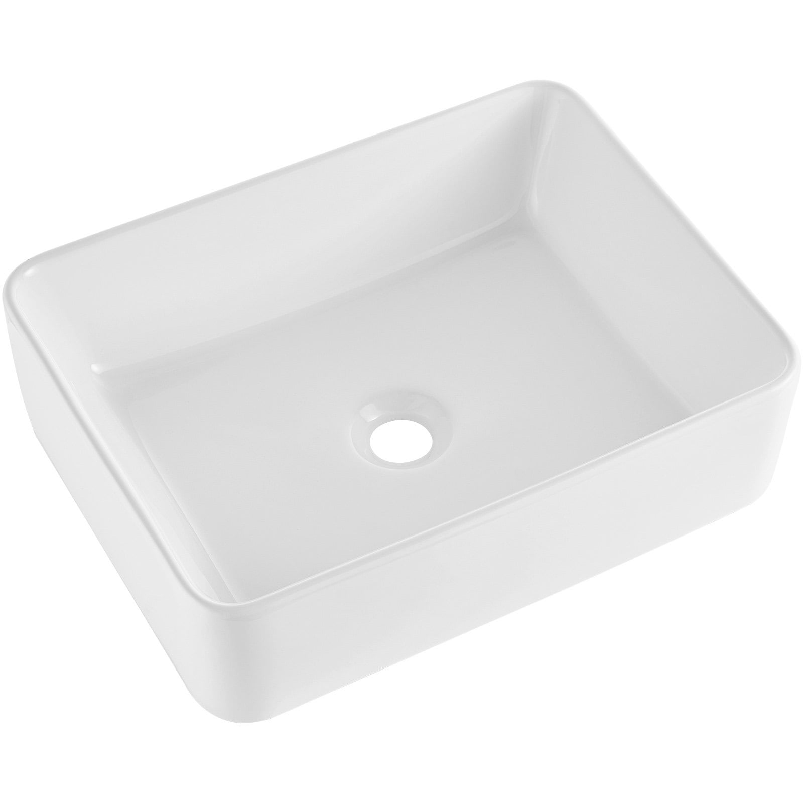 Mecale 19 x 14.7 in Rectangular Ceramic Vessel Bathroom Sink Above Counter for Vanity and Powder Room Use #VOL-WYOU1A