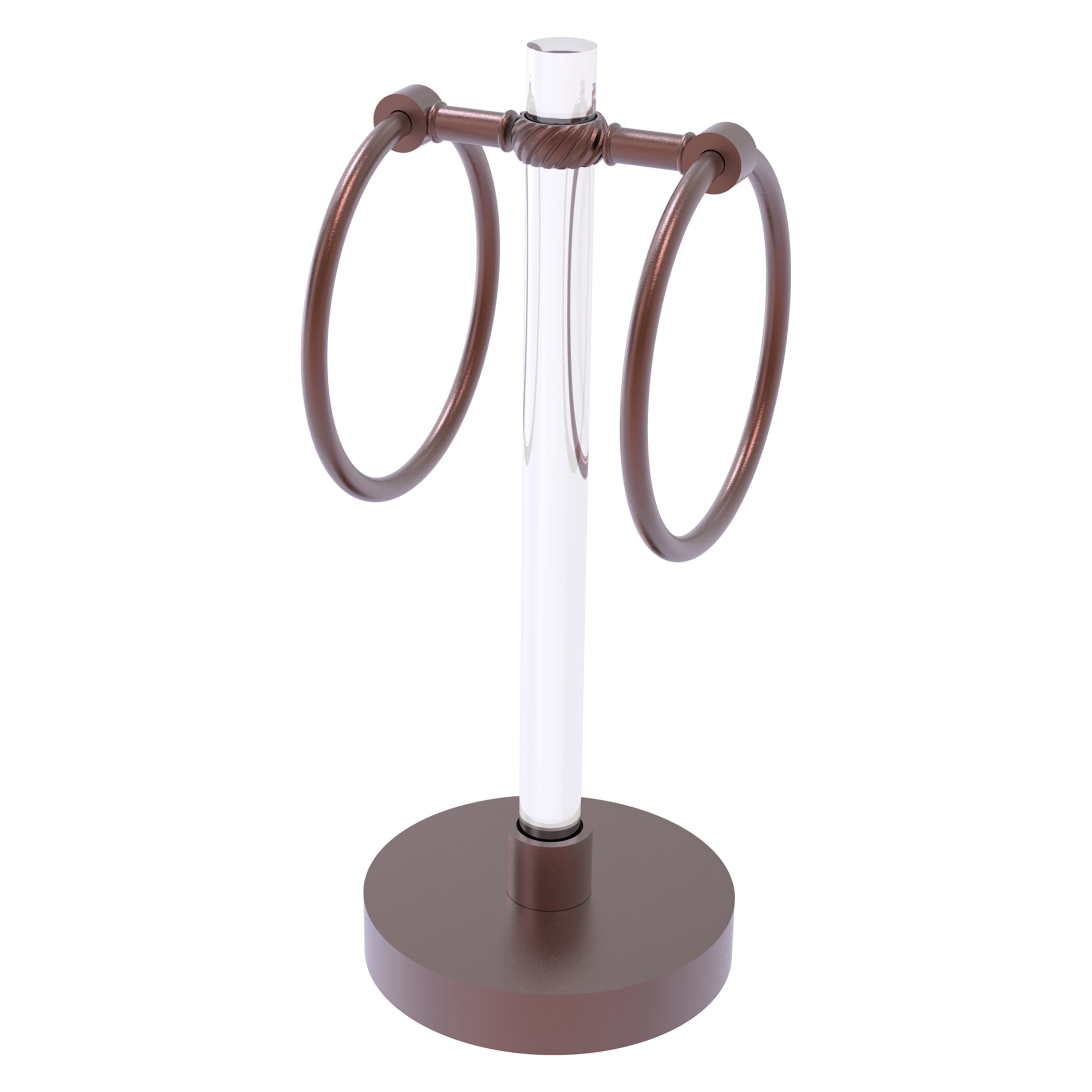 Allied Brass CV-GTRST-10-CA Clearview Antique Copper Freestanding countertop Single Towel Ring