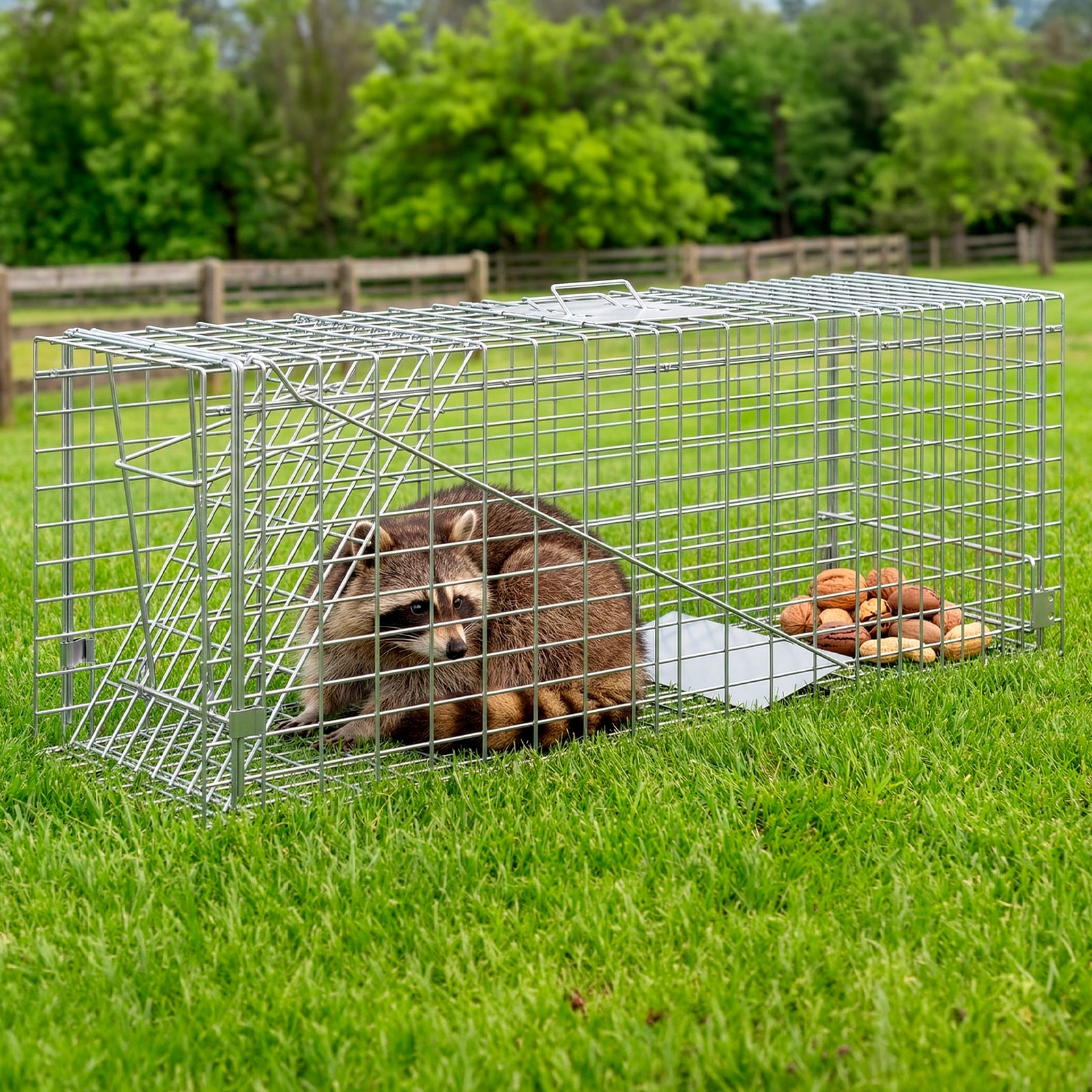 Garvee 36 in Live Animal Trap Cage with Sensitive Trigger Collapsible ...