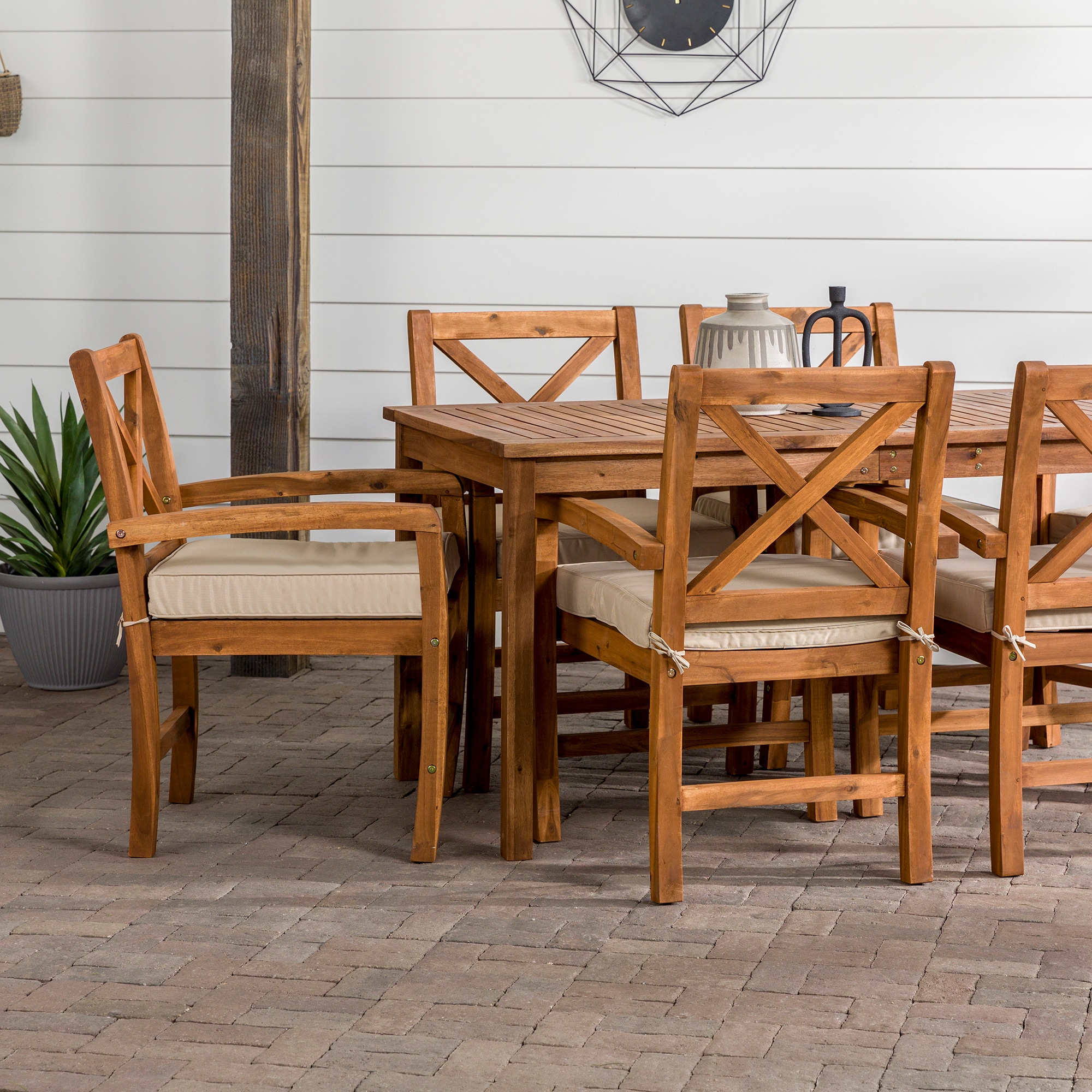 Walker Edison LWW7XSDTBR Patio-Dining-Sets - View #6