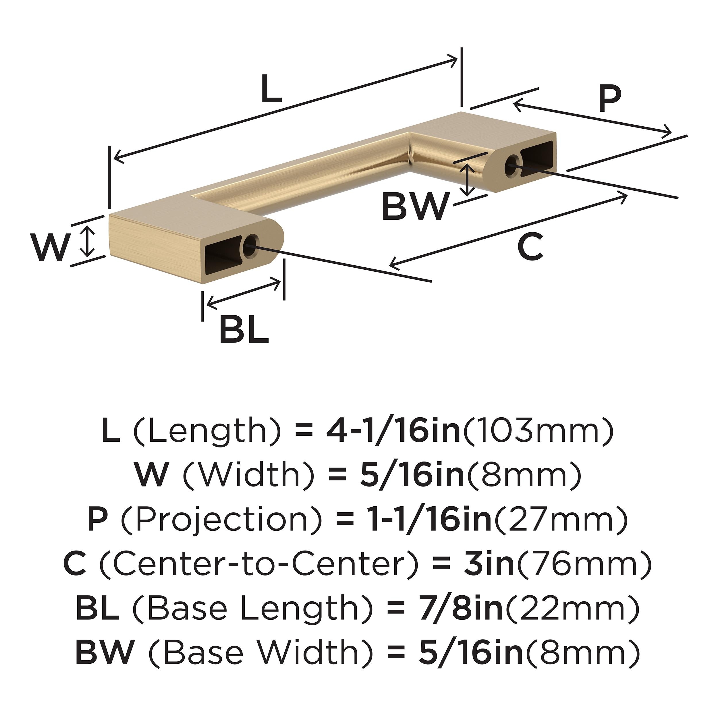 Amerock 25VMP37130CZ Cabinet-Pulls - View #4