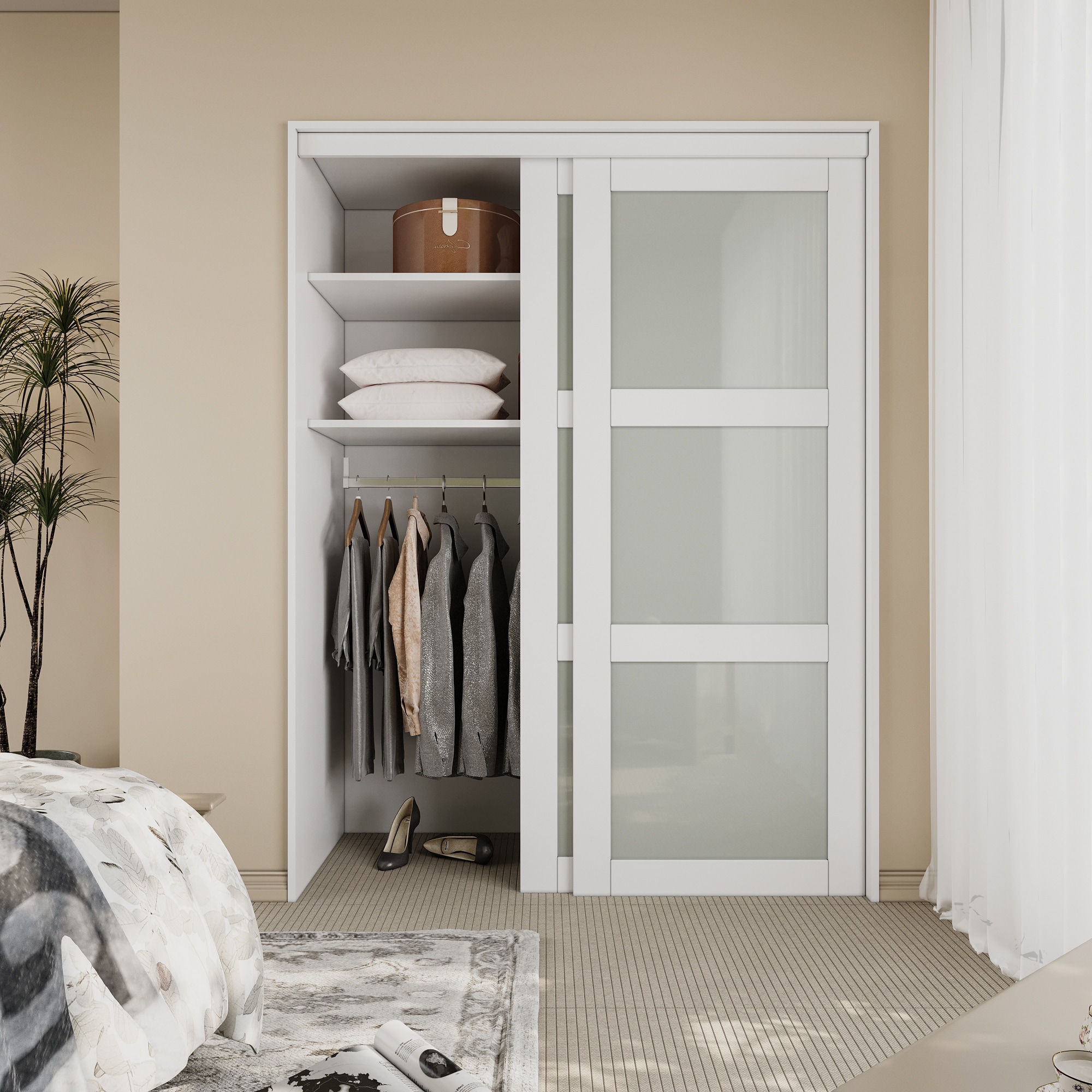 JUJUBON IN-CD-SLG-SD-3L-72 Bifold-Sliding-Closet-Doors - View #7