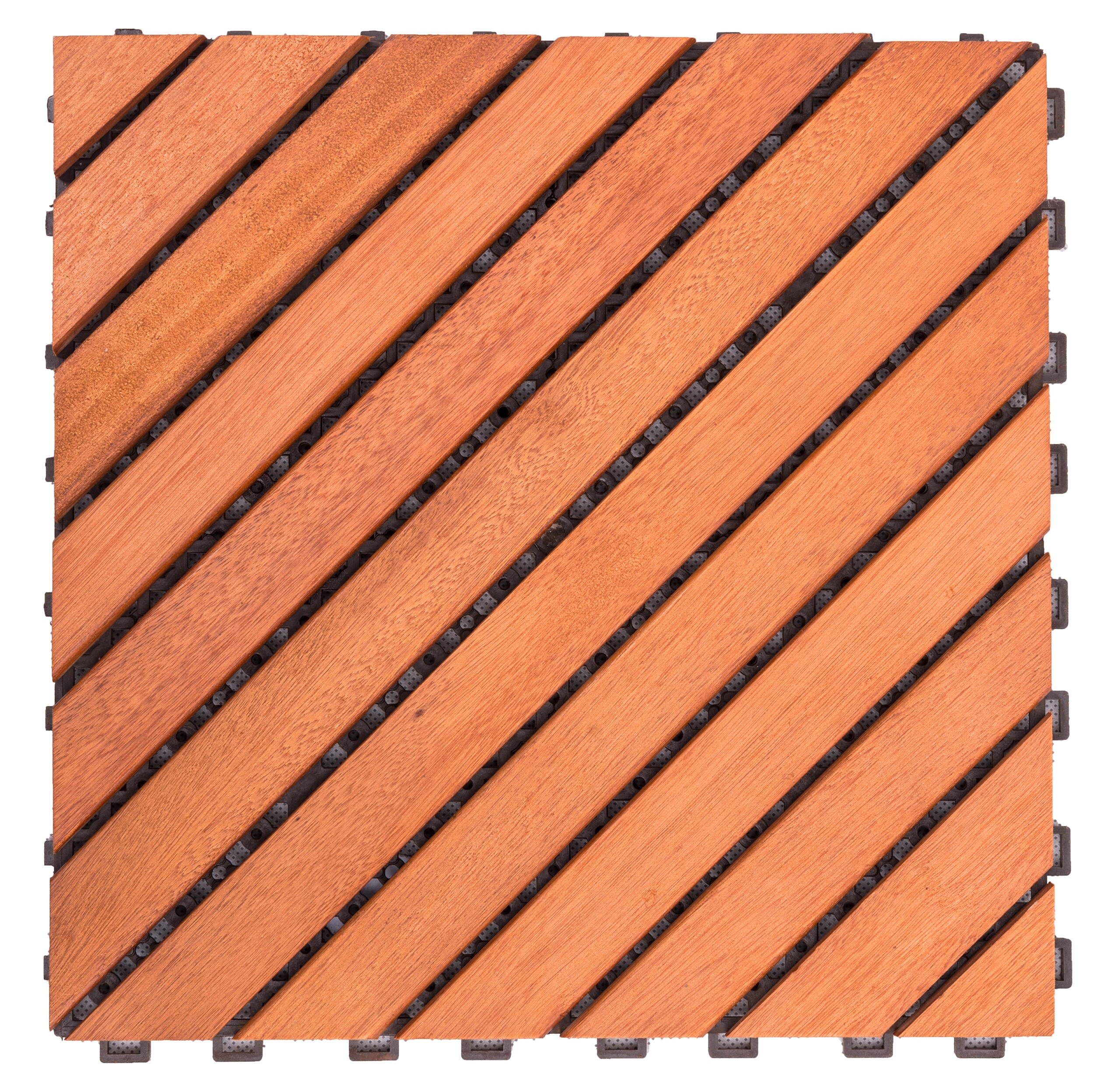 VIFAH V182 11-in W x 11-in L x 1-in T Loose lay Vinyl/Plastic Gym Floor Tile ( 9-sq ft ) 10 -Pack
