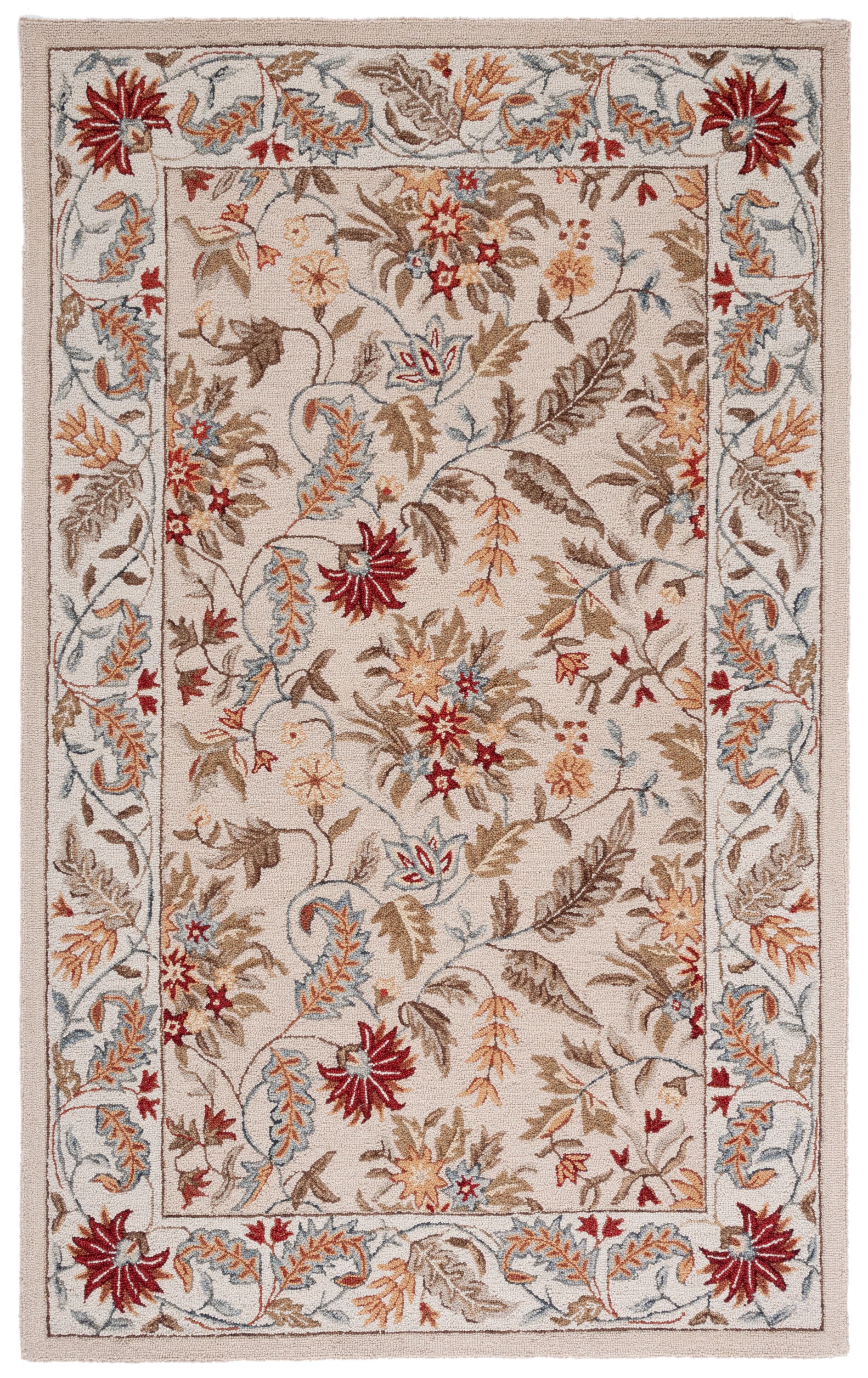 SAFAVIEH Chelsea Ivory 8 ft. x 10 ft. Oval Floral Border Solid Area Rug  HK248A-8OV - The Home Depot