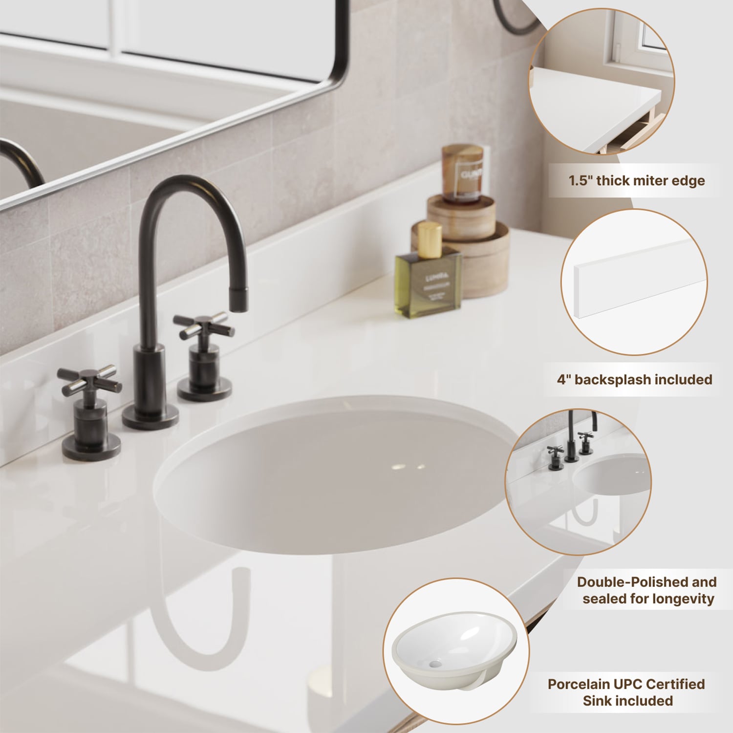 ARIEL Q037SRWQOVOGRY Bath-Vanity-Combo - View #5