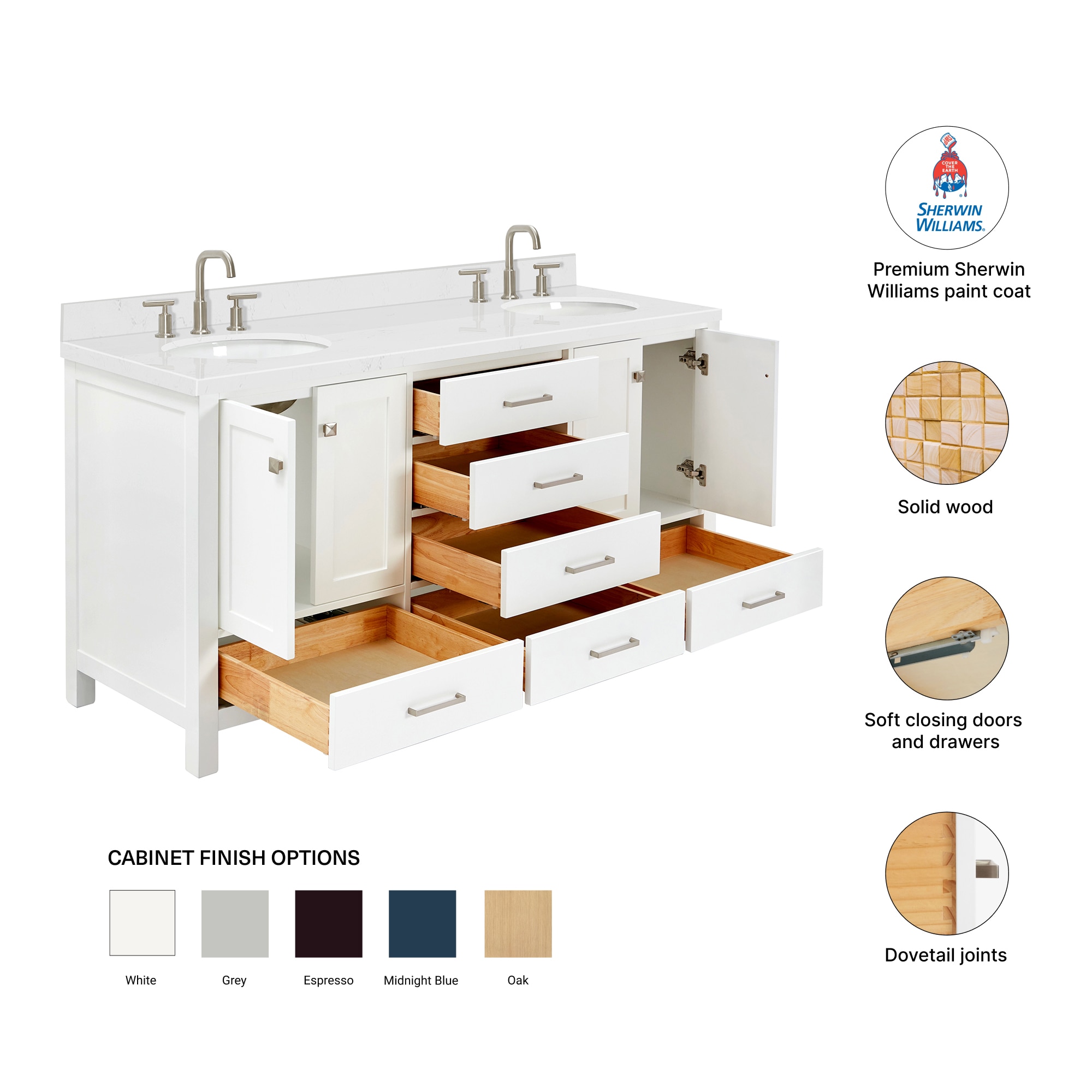 ARIEL A066DCQOVOWHT Bath-Vanity-Combo - View #5