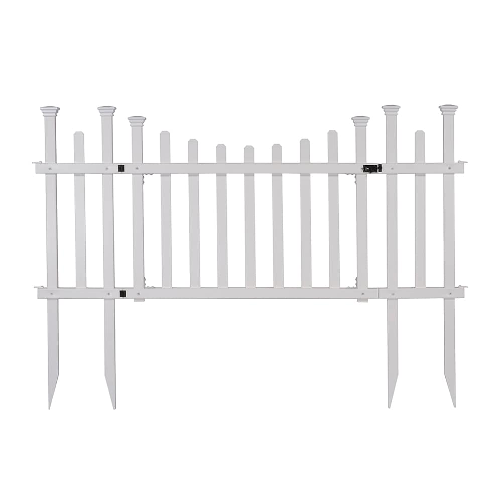 Madison White Vinyl 2.5-ft x 5-ft Garden Gate with Wings