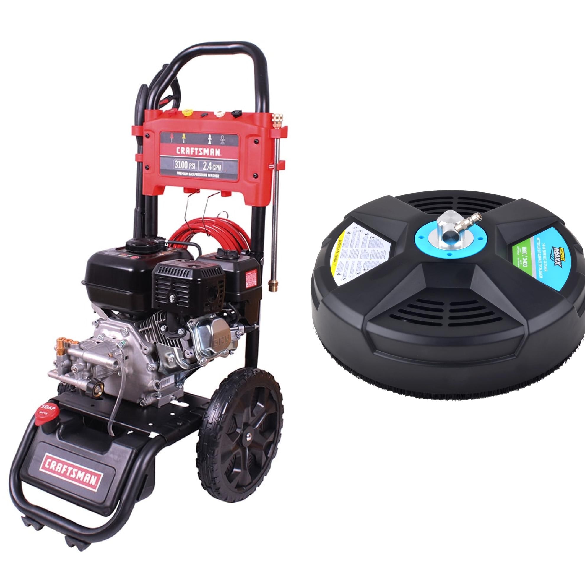 CRAFTSMAN  (49-State) 3100 PSI 2.4-GPM Cold Water Gas Pressure Washer with 14-in Surface Cleaner