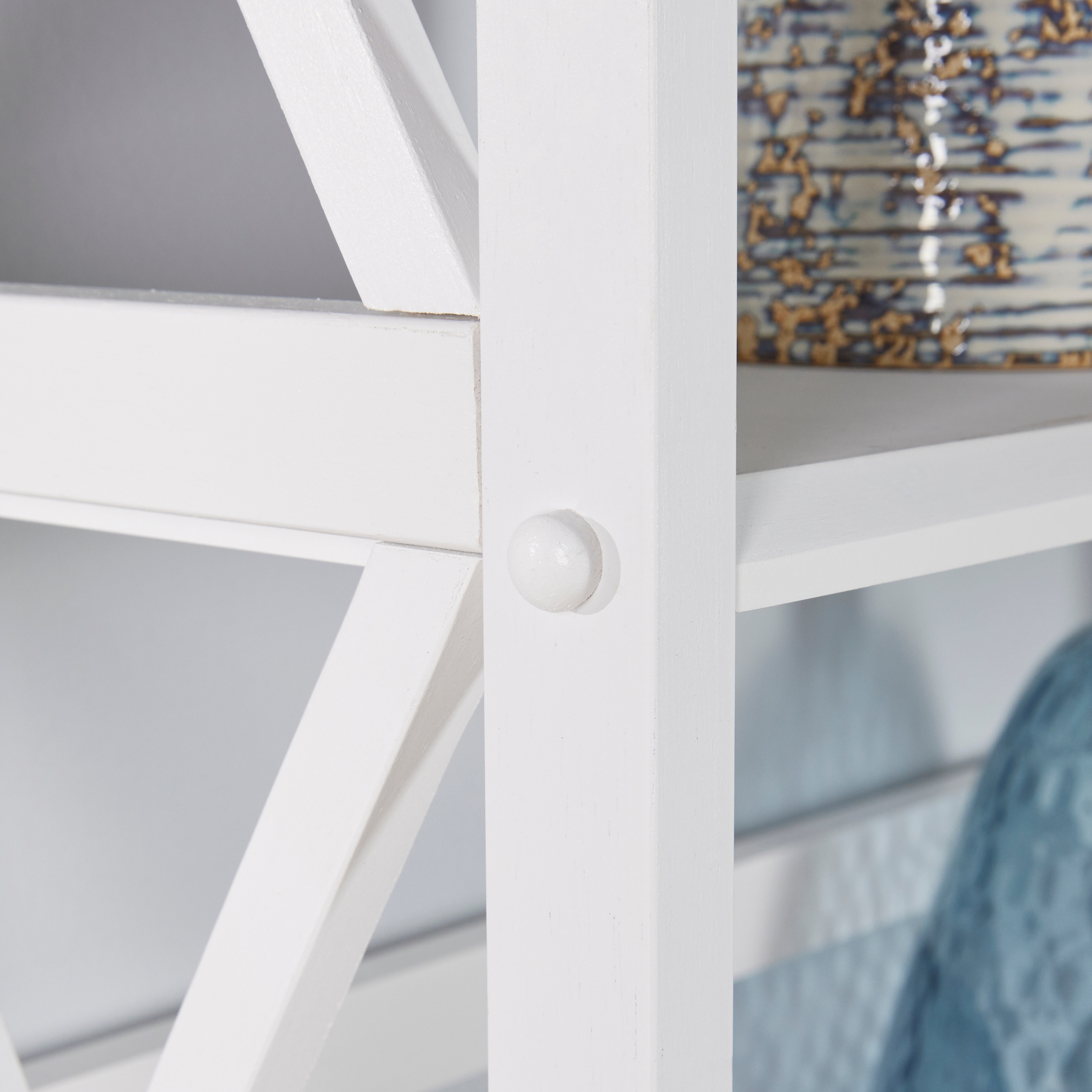 Montego Solid Wood Kids 5-Shelf White Bookcase
