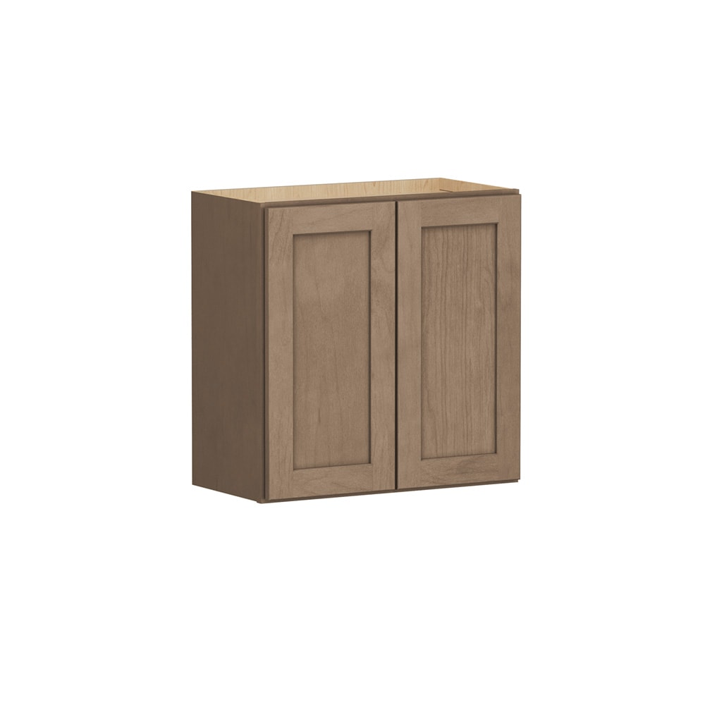 Shenandoah Breckenridge FOL 30-in W x 42-in H x 12-in D Almond Stained Wall Fully Assembled Cabinet Recessed Panel Shaker