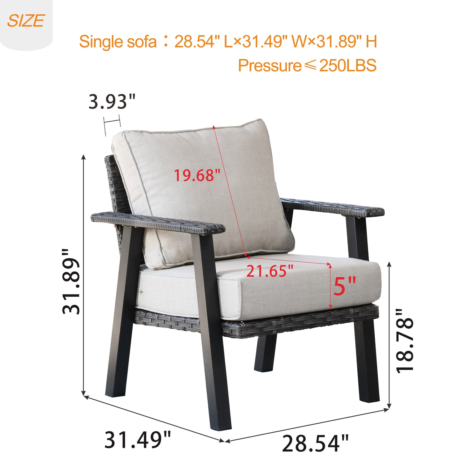 Pouuin SHW60T02A Patio-Chairs - View #8