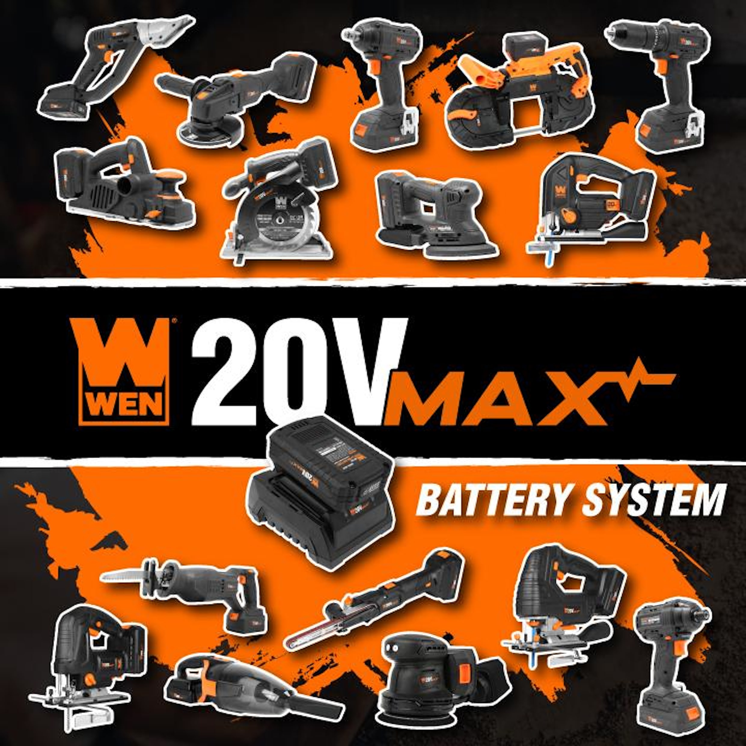 WEN 20-Volt Max Cordless Brushless Auto-Speed Jigsaw (Tool Only - Battery Not Included)