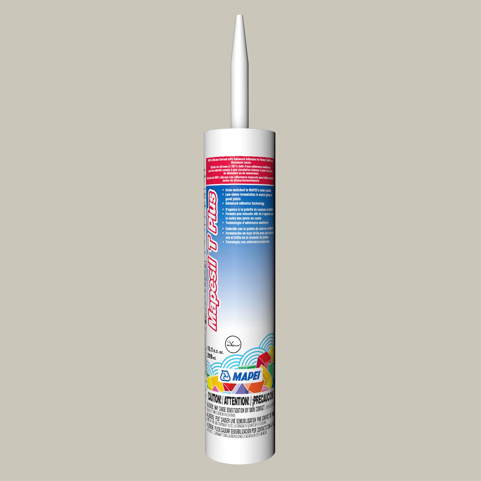 MAPEI 3BU500141 Mapesil T Plus 10.1-oz Tile & grout Alabaster #5001 Silicone Caulk