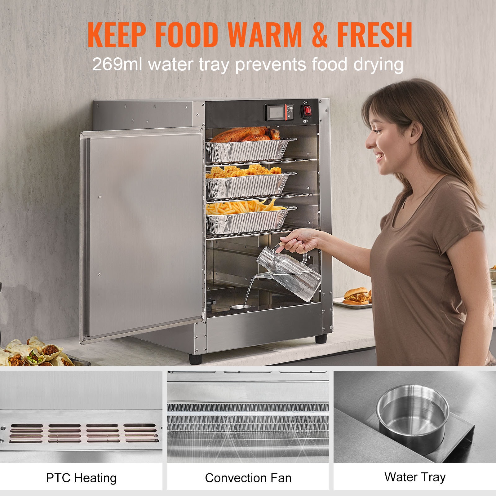 VEVOR KZJFLEXI375MM9M5OV1 Buffet-Servers - View #4