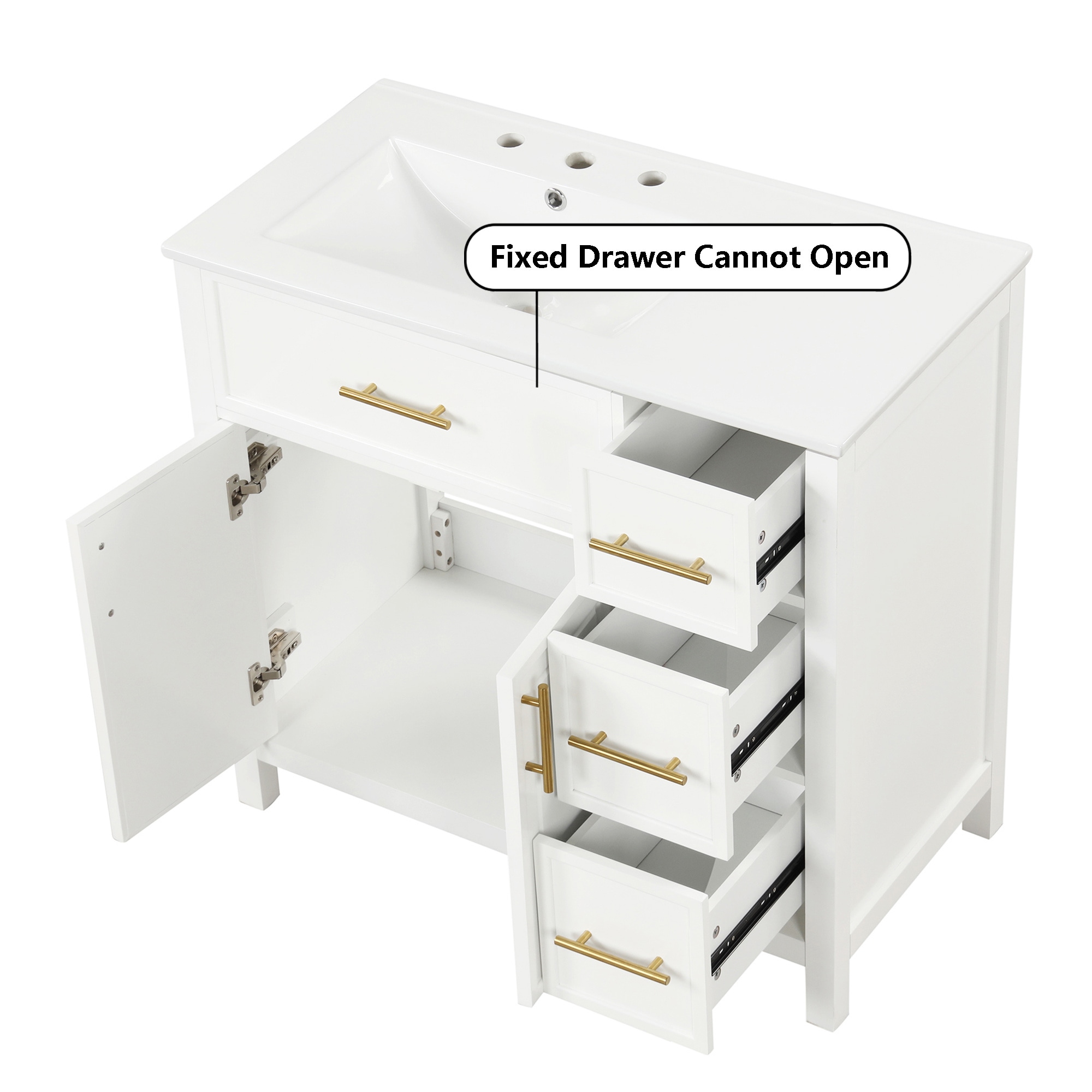 WELLFOR NIE-M5TP995 Bath-Vanity-Combo - View #7