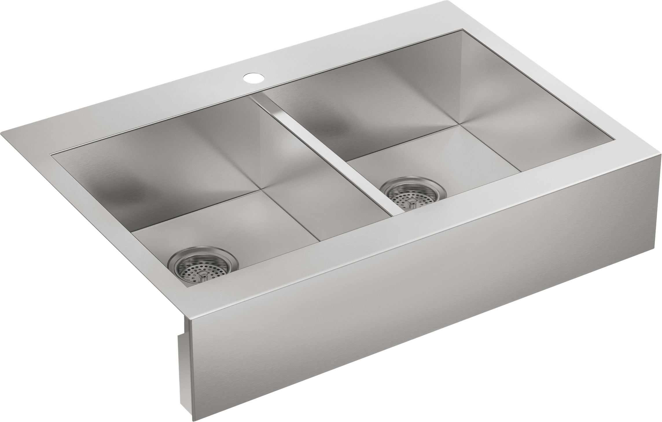 KOHLER Vault Farmhouse Apron Front 35 75 In X 24 31 In Stainless Steel   63068216 