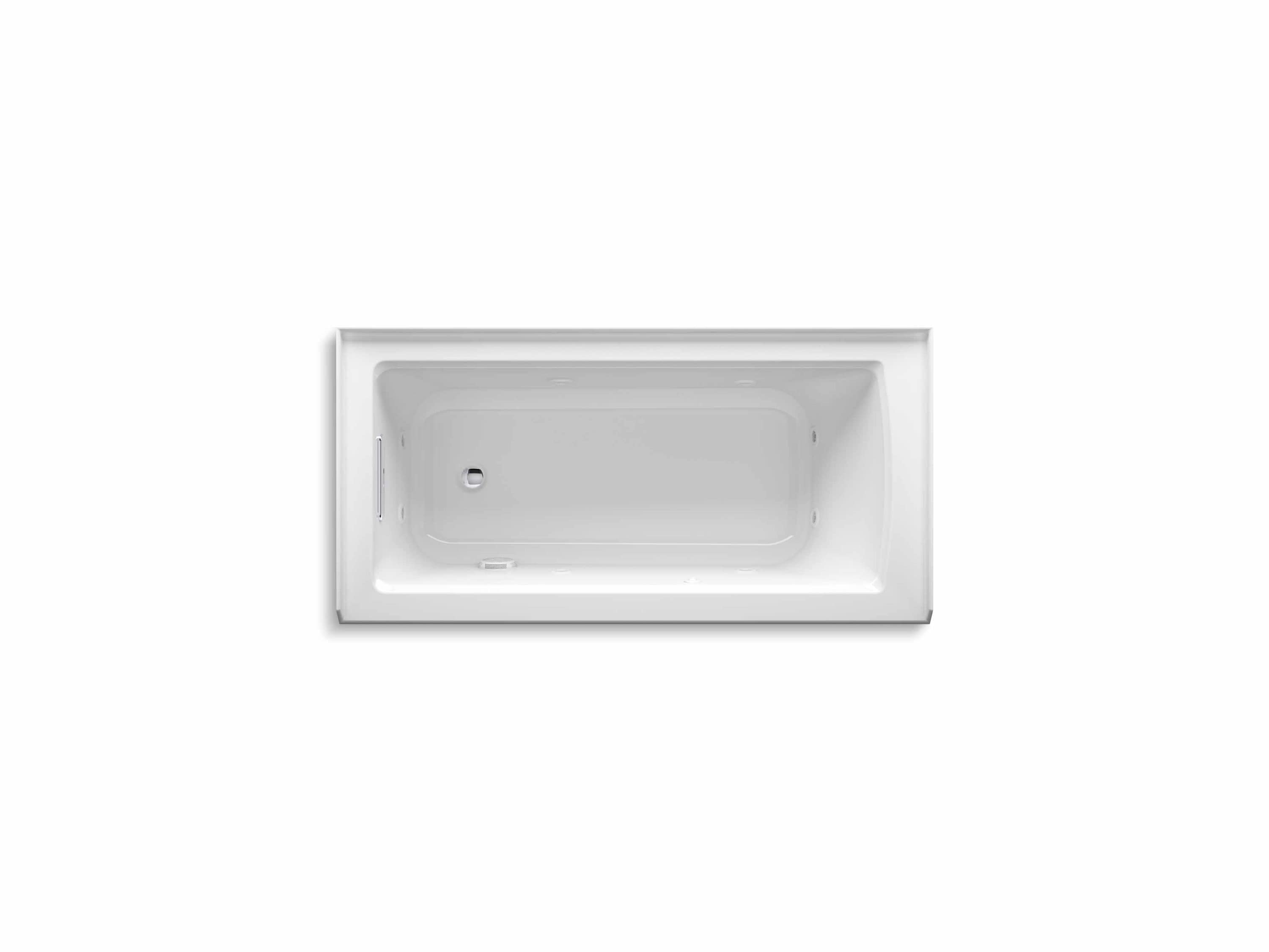 White Acrylic Alcove Whirlpool Tub with Jets