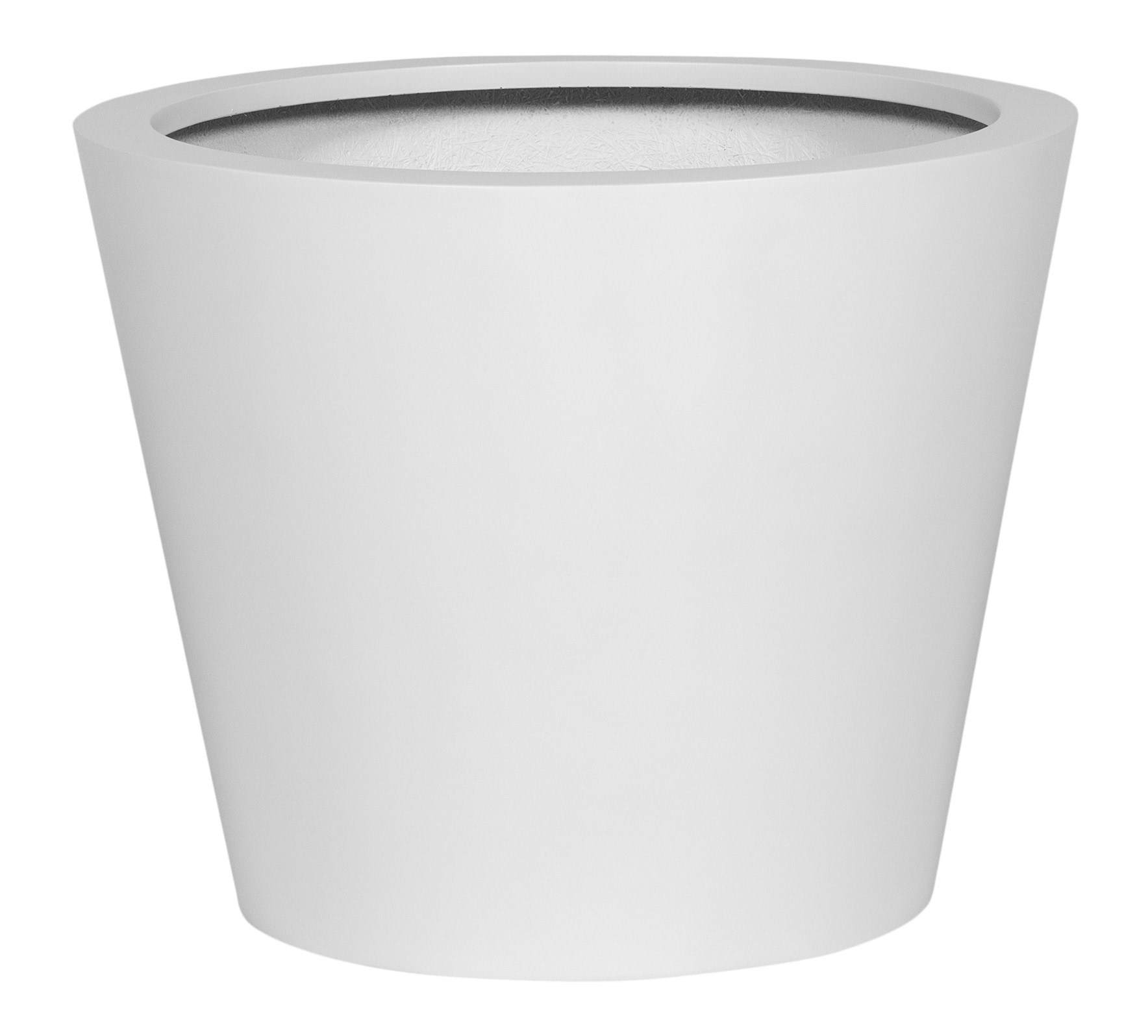 Pottery Pots E1004-40-MW Round 16.0-Inches W Extra Large White Stone Contemporary/Modern Indoor/Outdoor Nursery planter