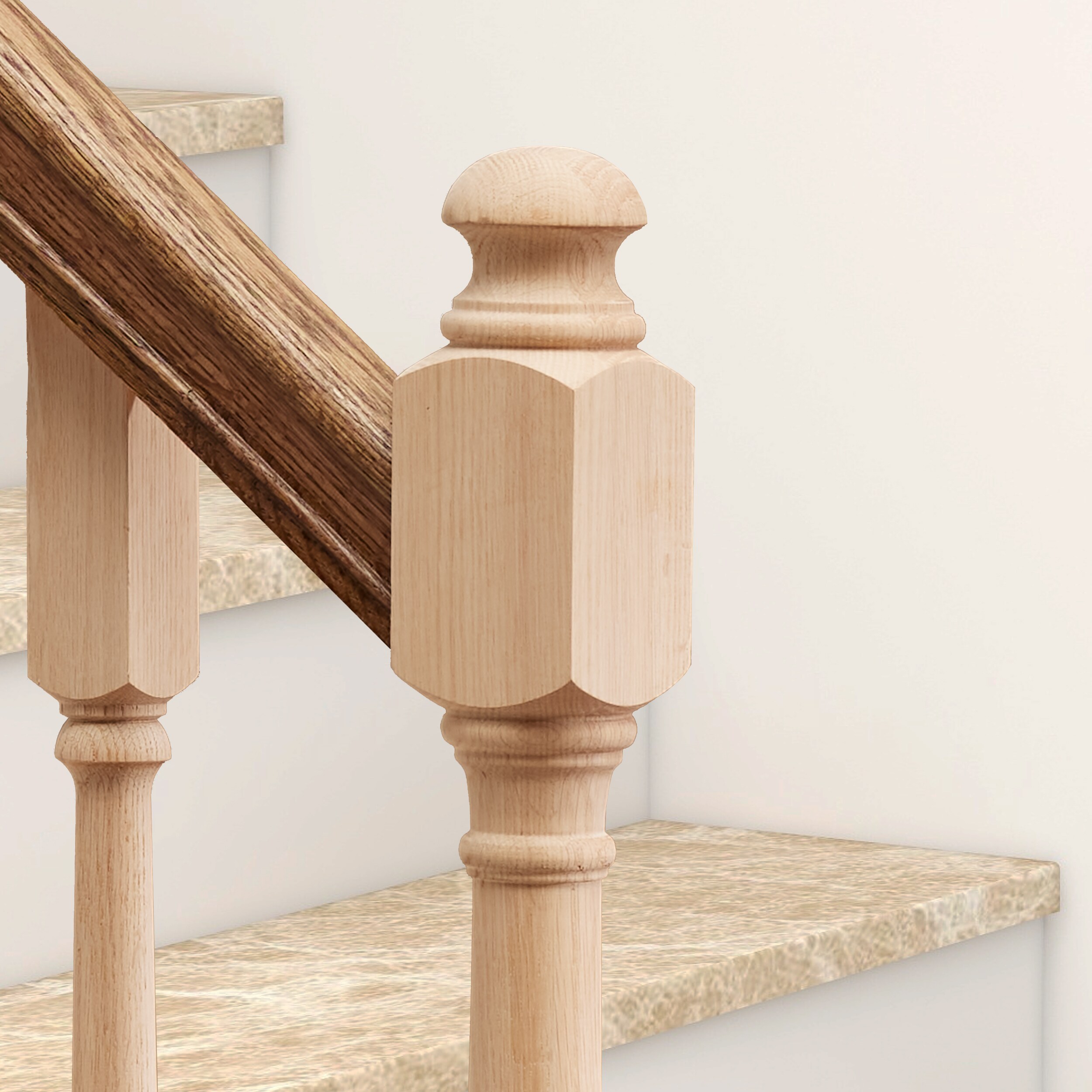 RELIABILT WG4040MT48OAK Interior-Stairpart-Newel-Posts - View #2