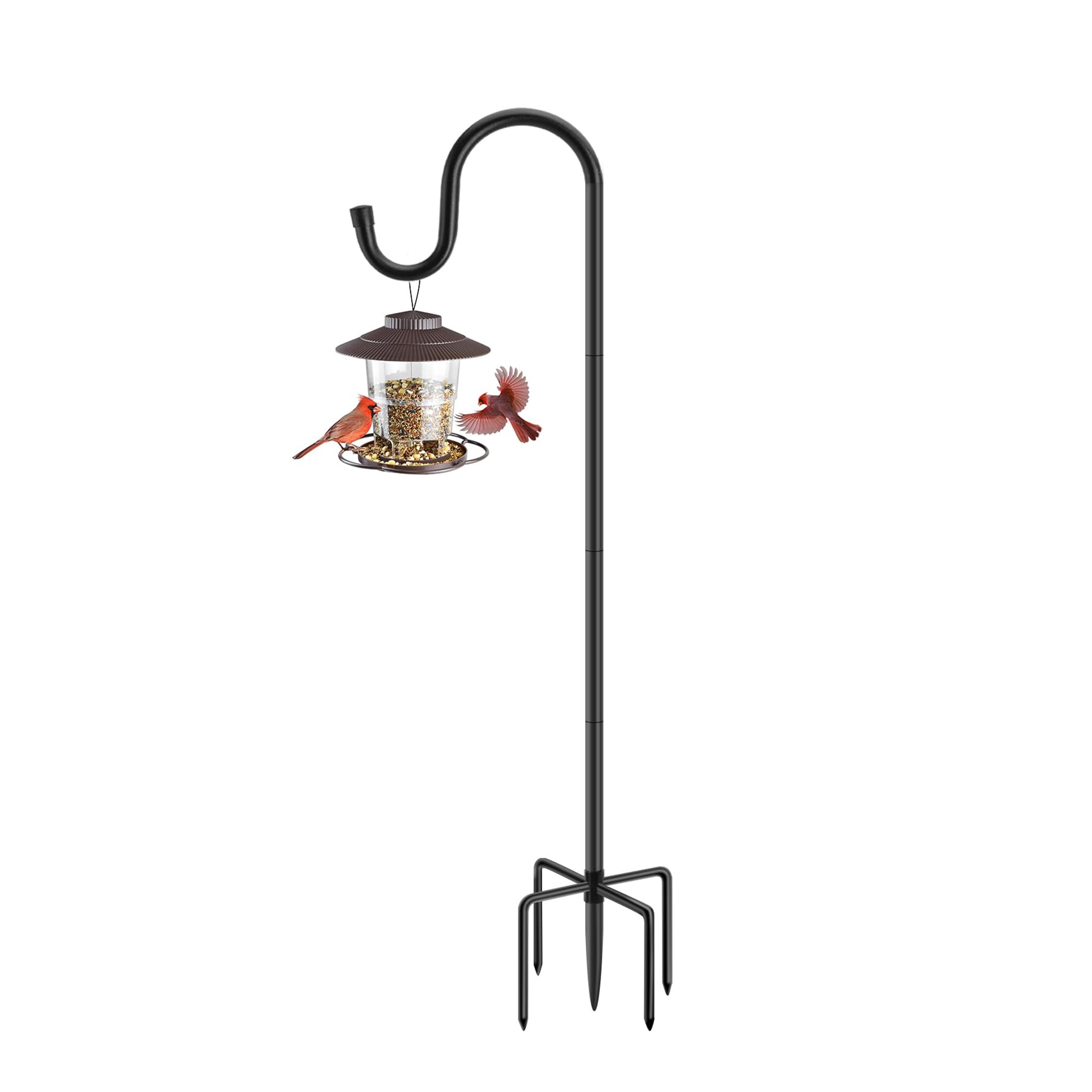 AHIOU HOME ZAAHG-P192486SH 60-in Black Metal Garden Shepherd's hook