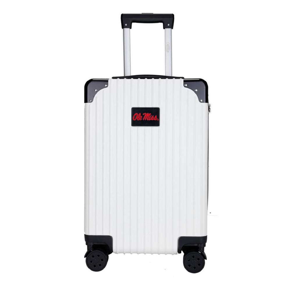 Mojo Licensing CLMIL210_WHITE NCAA Mississippi Rebels 23.75 x 15.5 x 9.75 White Polycarbonate Hardshell Carry-on Bag (1-Bag)