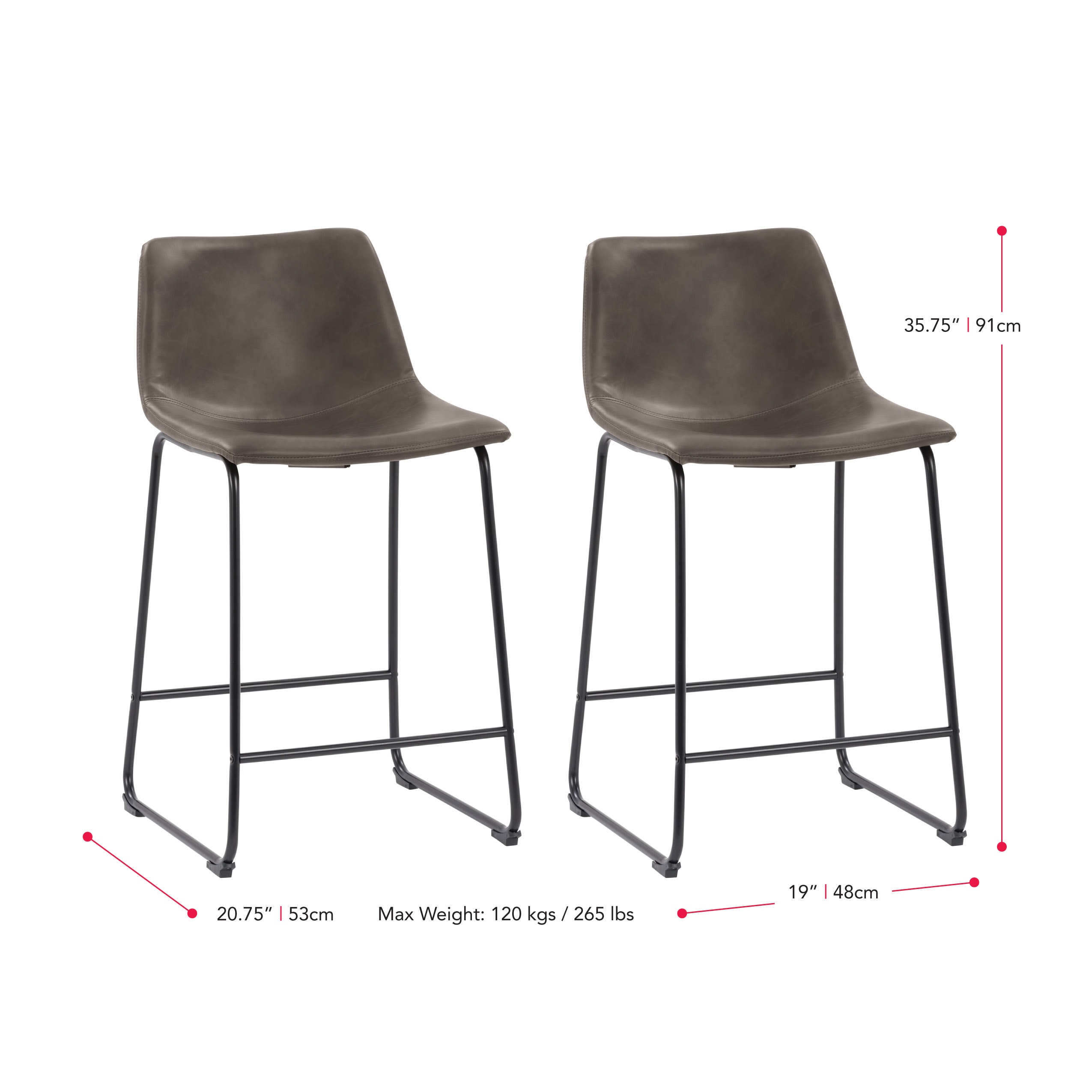 CorLiving DPU-810-B stools - View #3