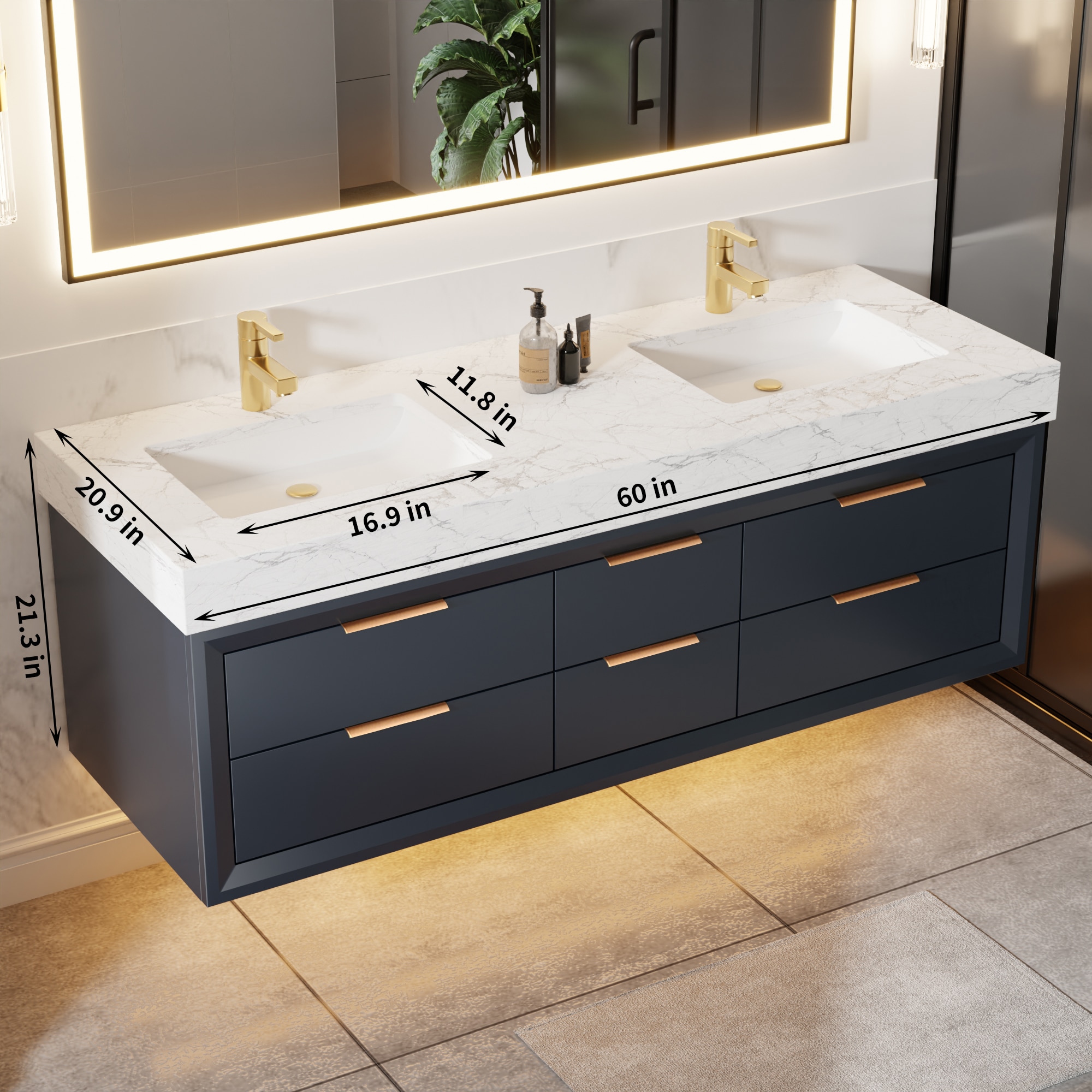 ExBrite XB6021V11DBE Bath-Vanity-Combo - View #2