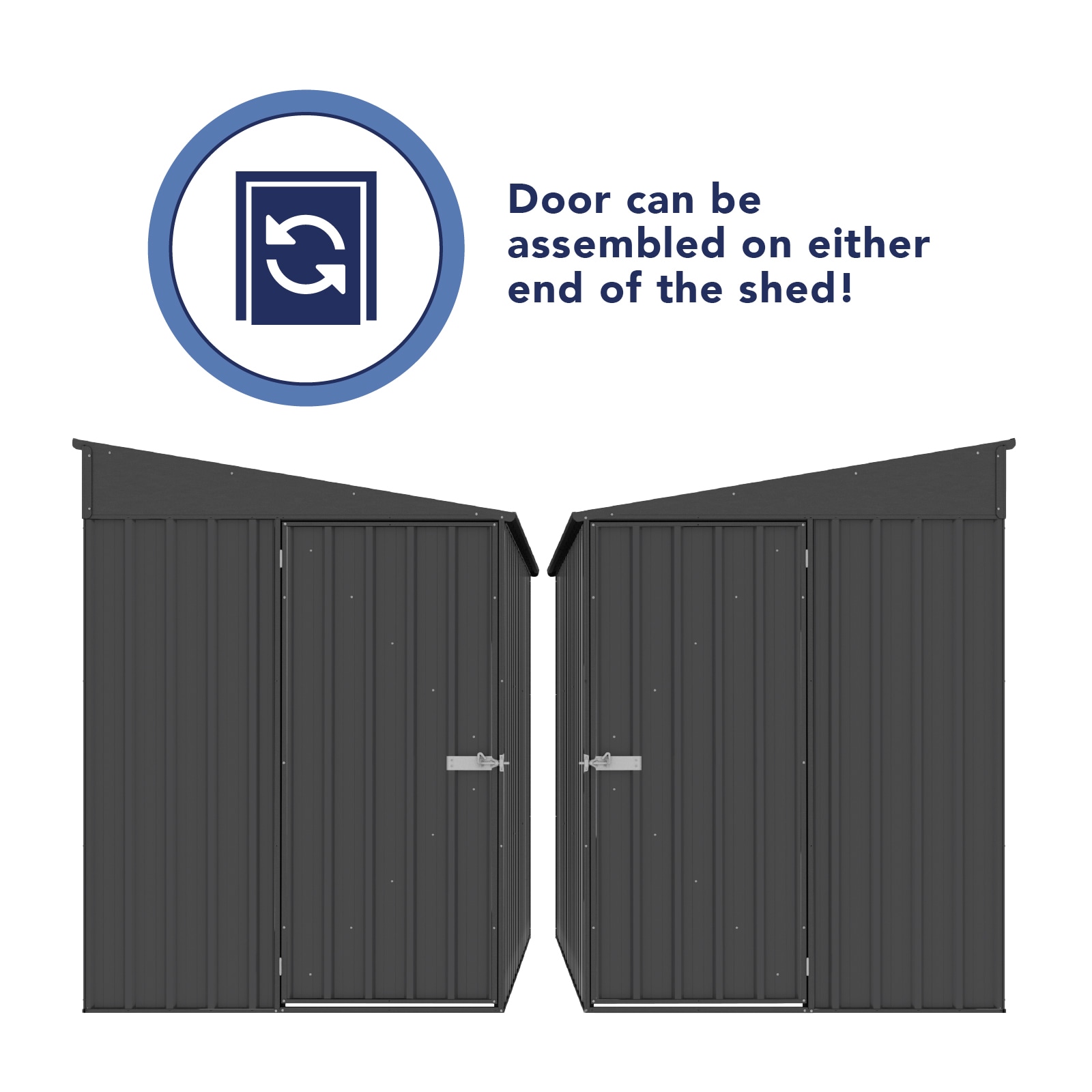 Durango 5' x 10' Gray Metal Bike Shed Kit