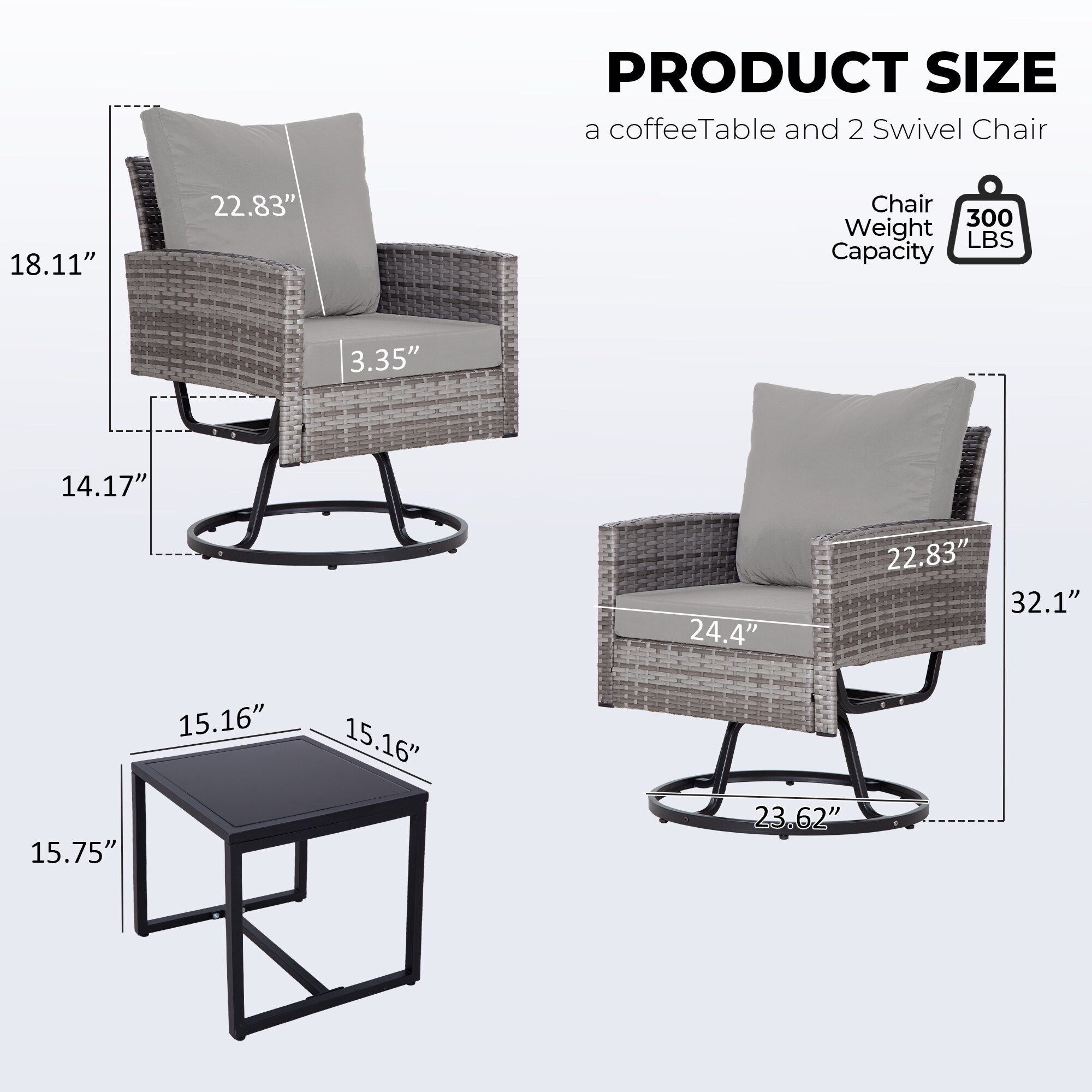 LOVMOR SF-H-T2712P307556 Patio-Dining-Sets - View #2