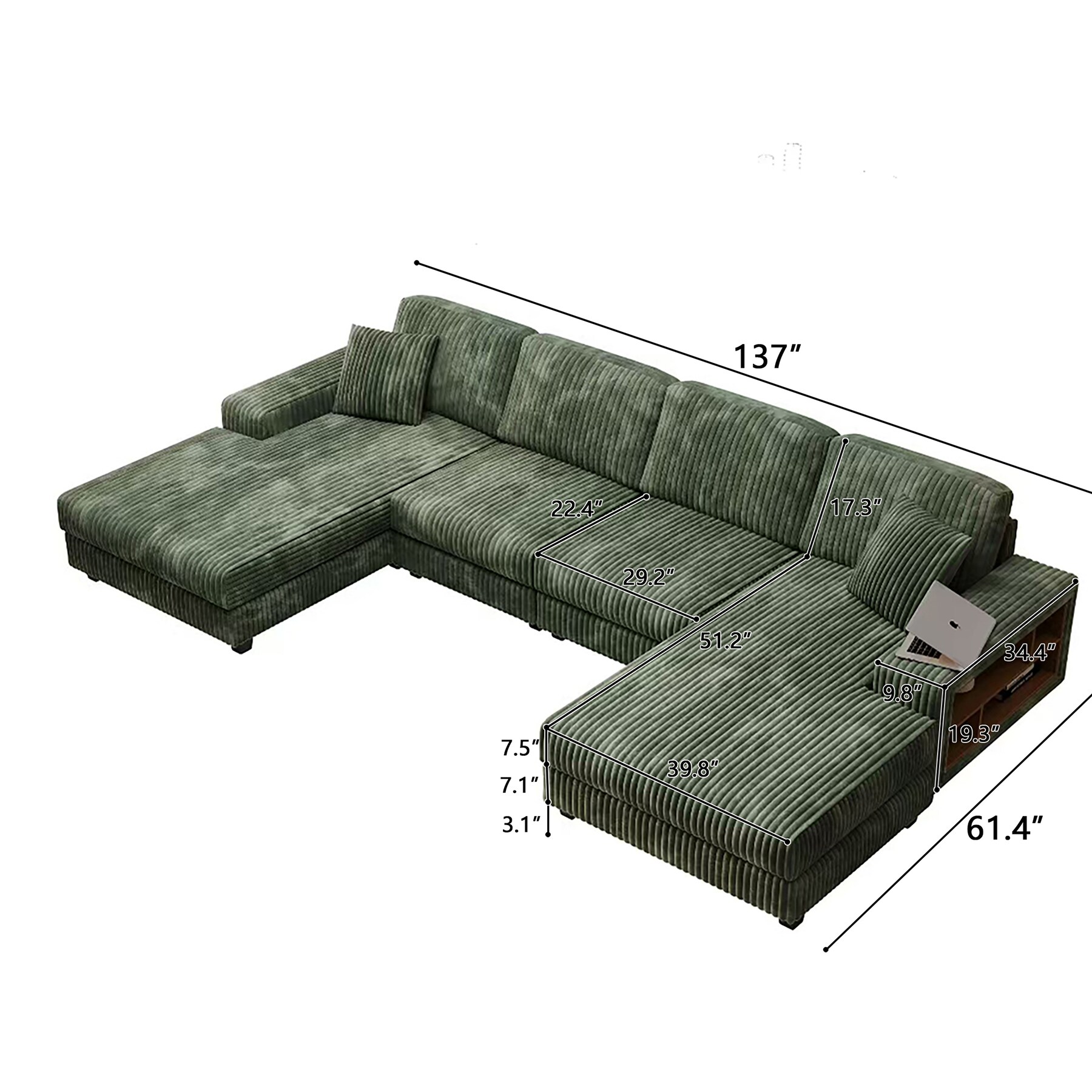 SINOFURN SYD7800015BL Sofas-Loveseats - View #3