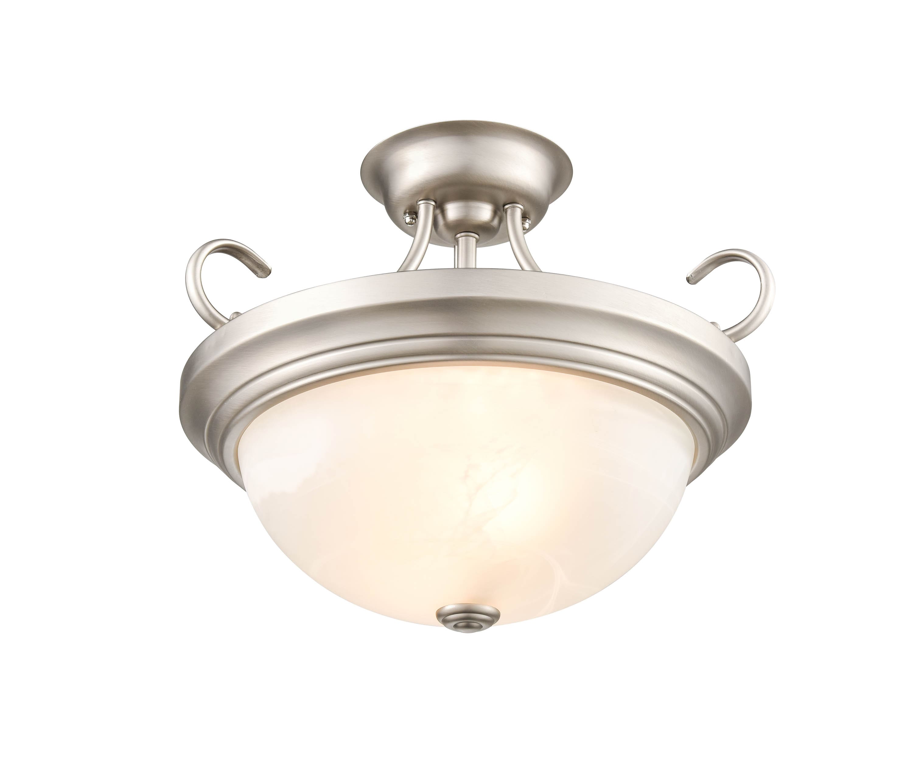Millennium Lighting 4773-SN Flushmount 2 -Light 14-in Satin Nickel Flush Mount Light