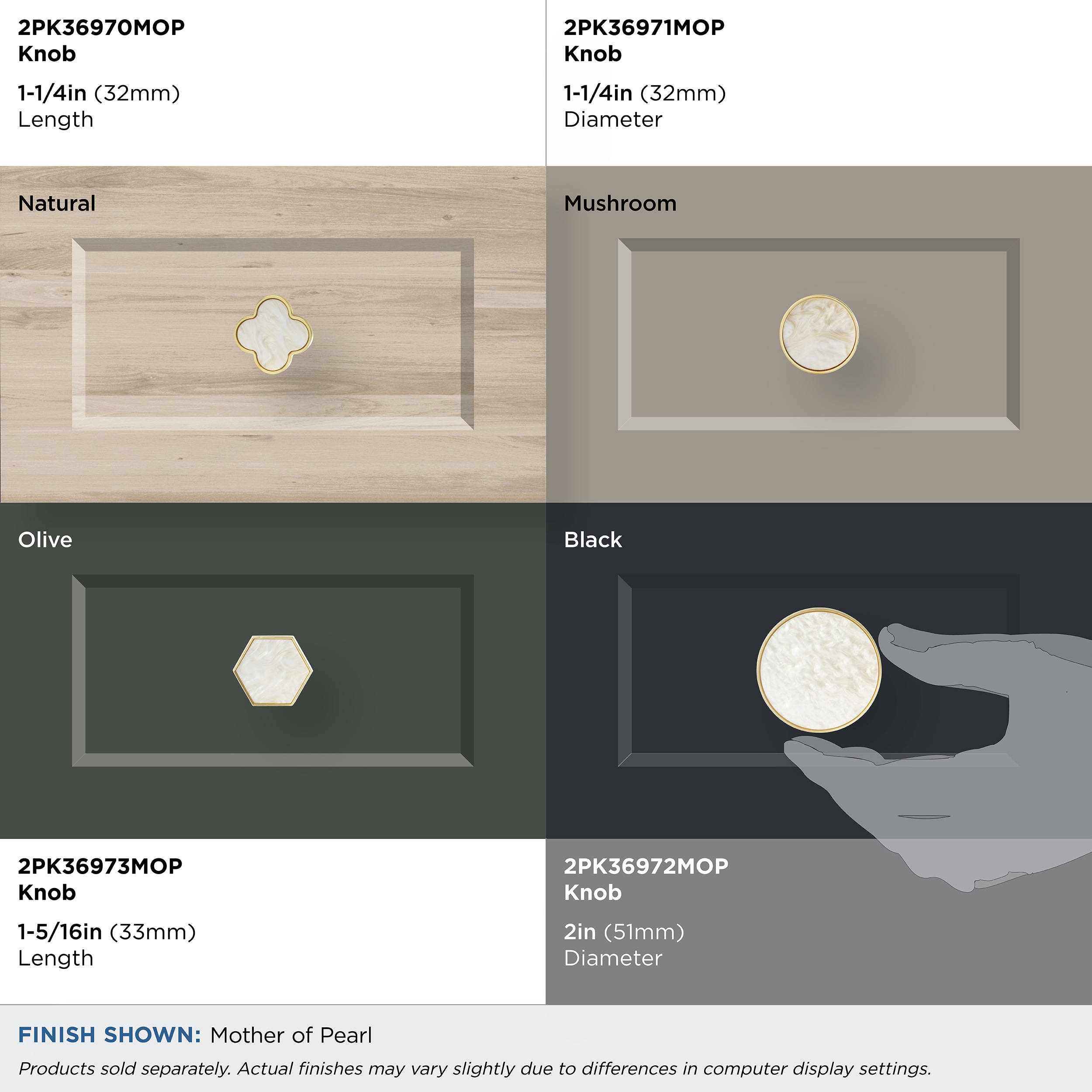 Amerock 2PK36972MOP Cabinet-Knobs - View #3