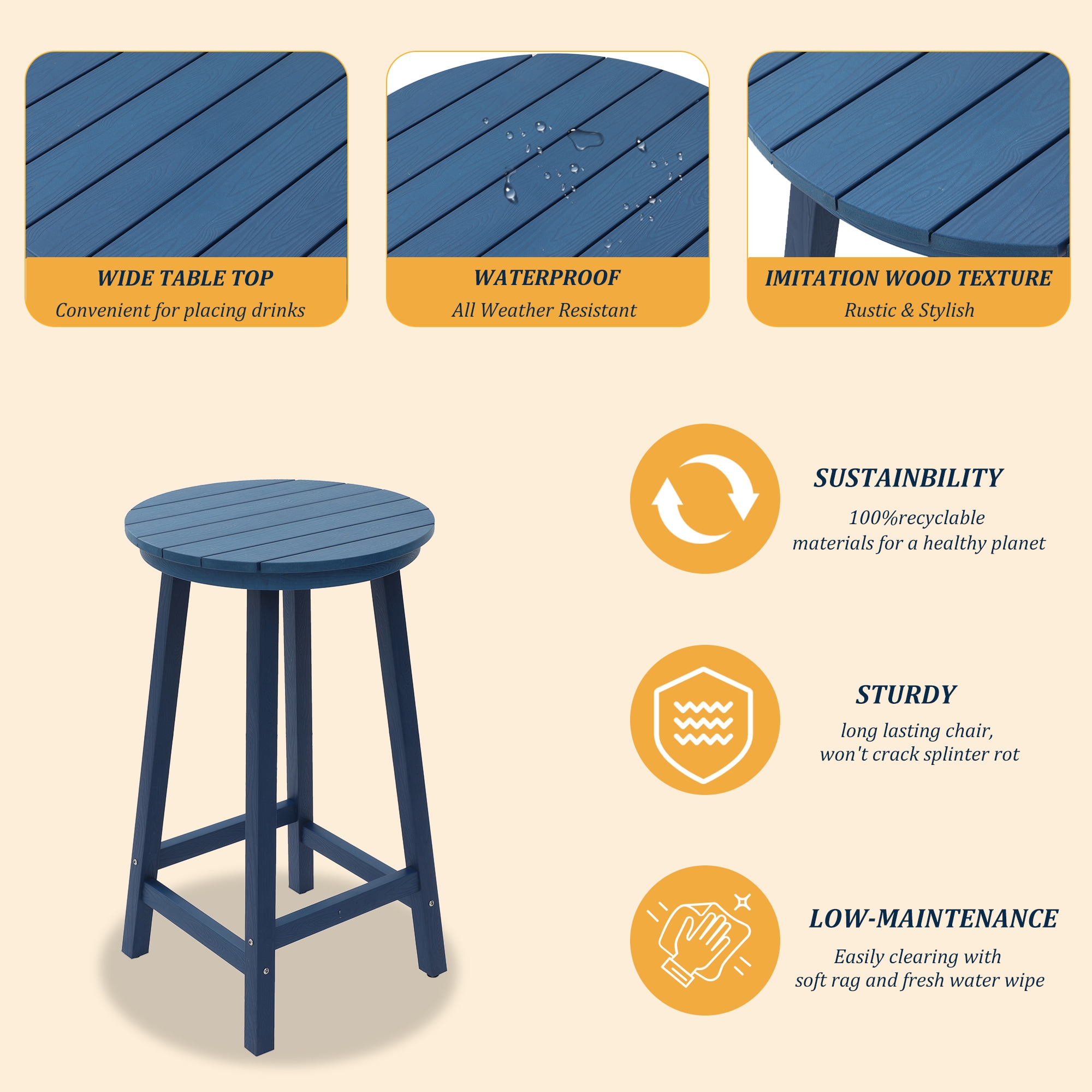 Mondawe MO-B03-NV Patio-Tables - View #3