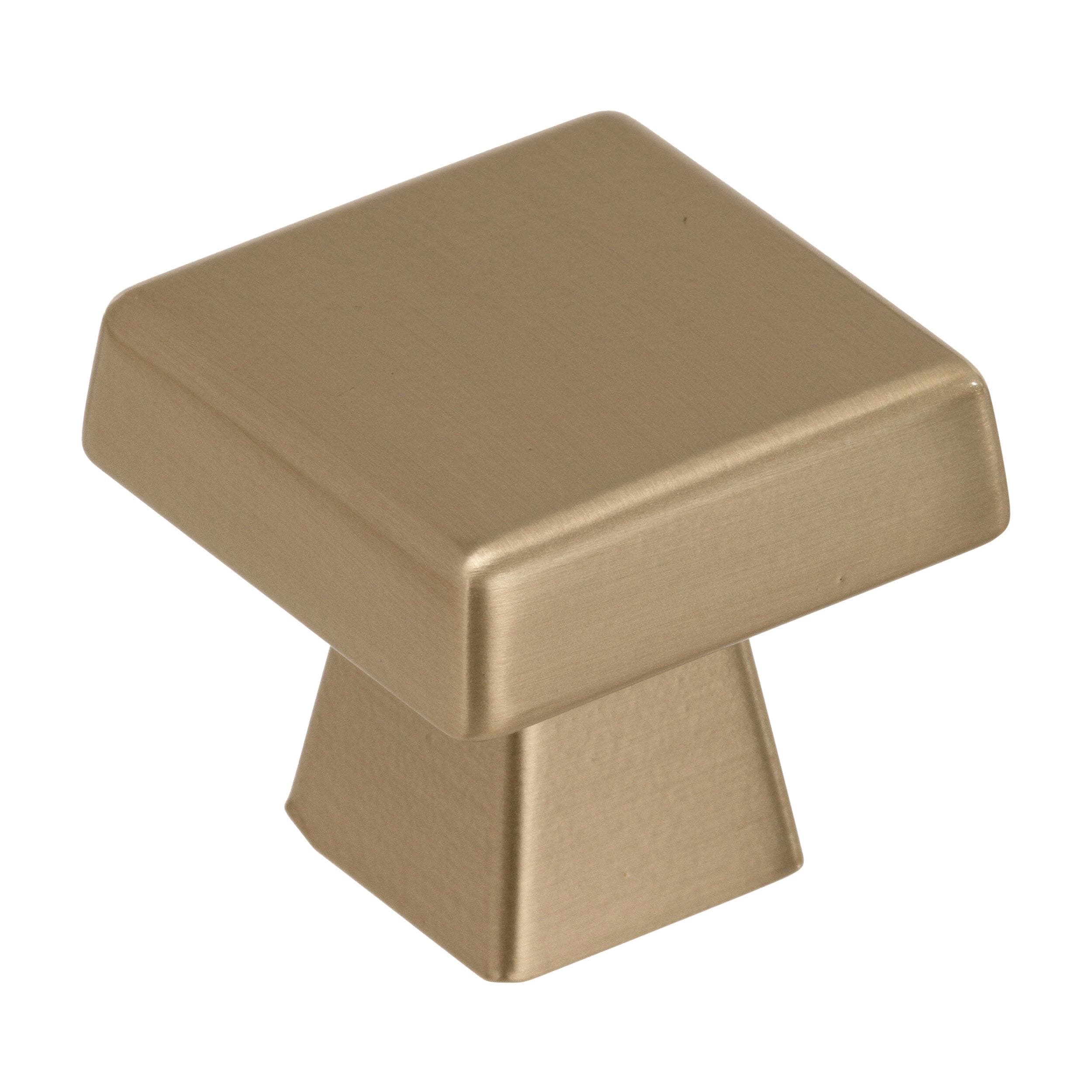 Amerock BP55273BBZ Blackrock 1-1/2-in Golden Champagne Square Transitional Cabinet Knob