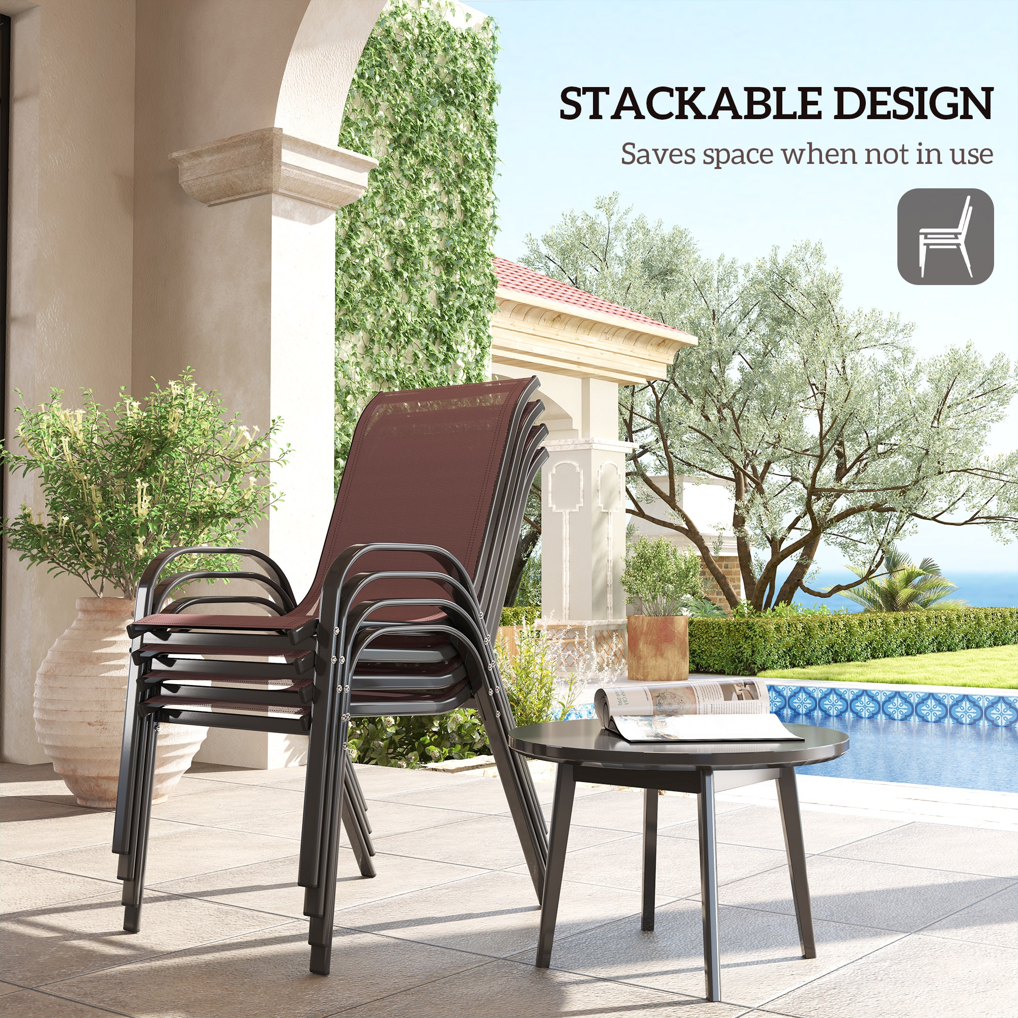 Outsunny 84G-668V01DR Patio-Chairs - View #4