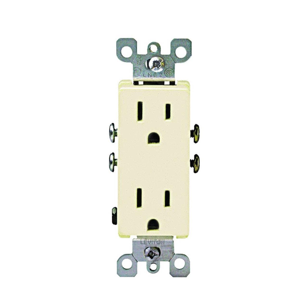 Leviton Recept Grnd Dplx Decor I #S01-05325-0IS-89CF