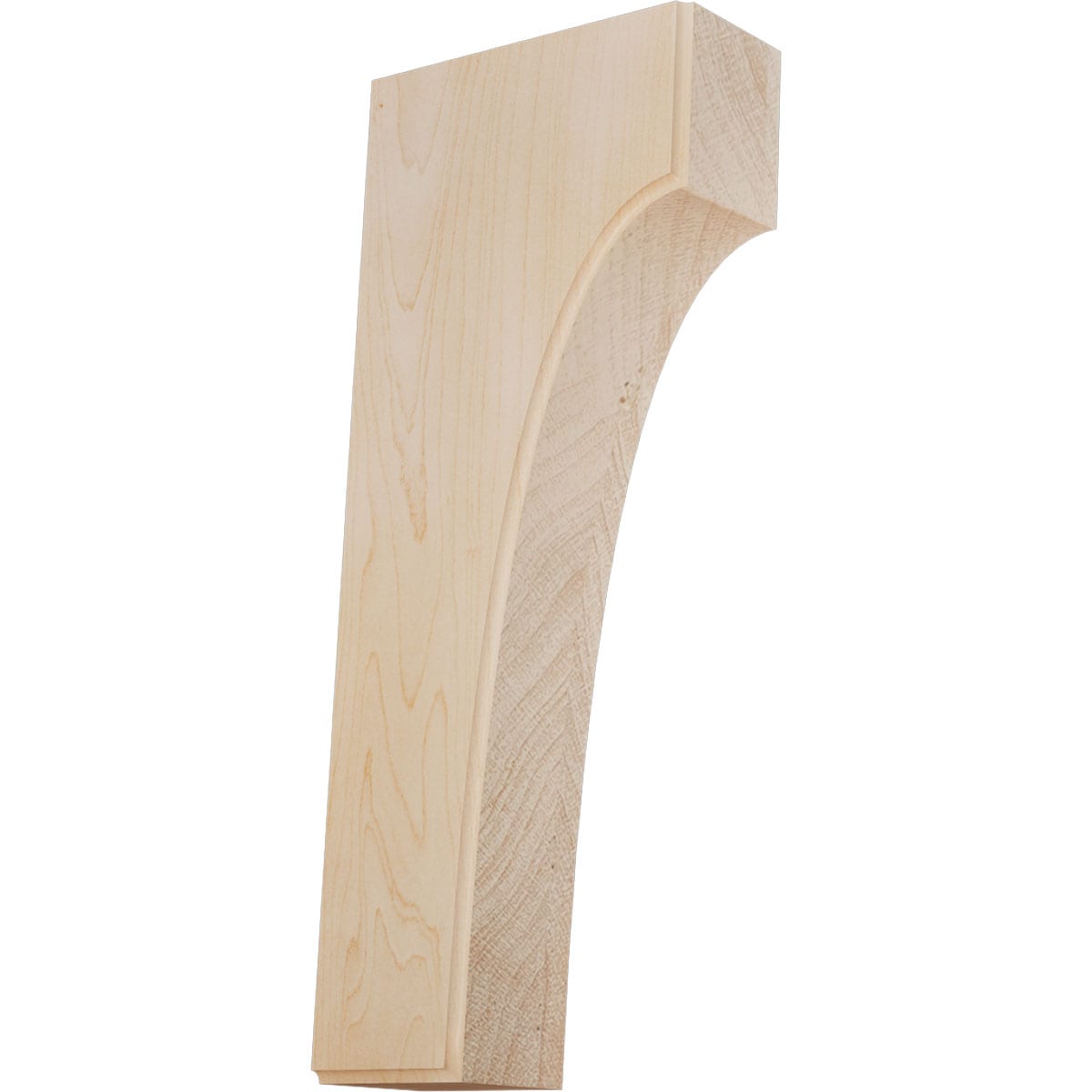 Ekena Millwork BKTW02X04X10CVMA Clarksville 1-3/4-in x 4-in x 10-in Maple Brown Wood Standard bracket