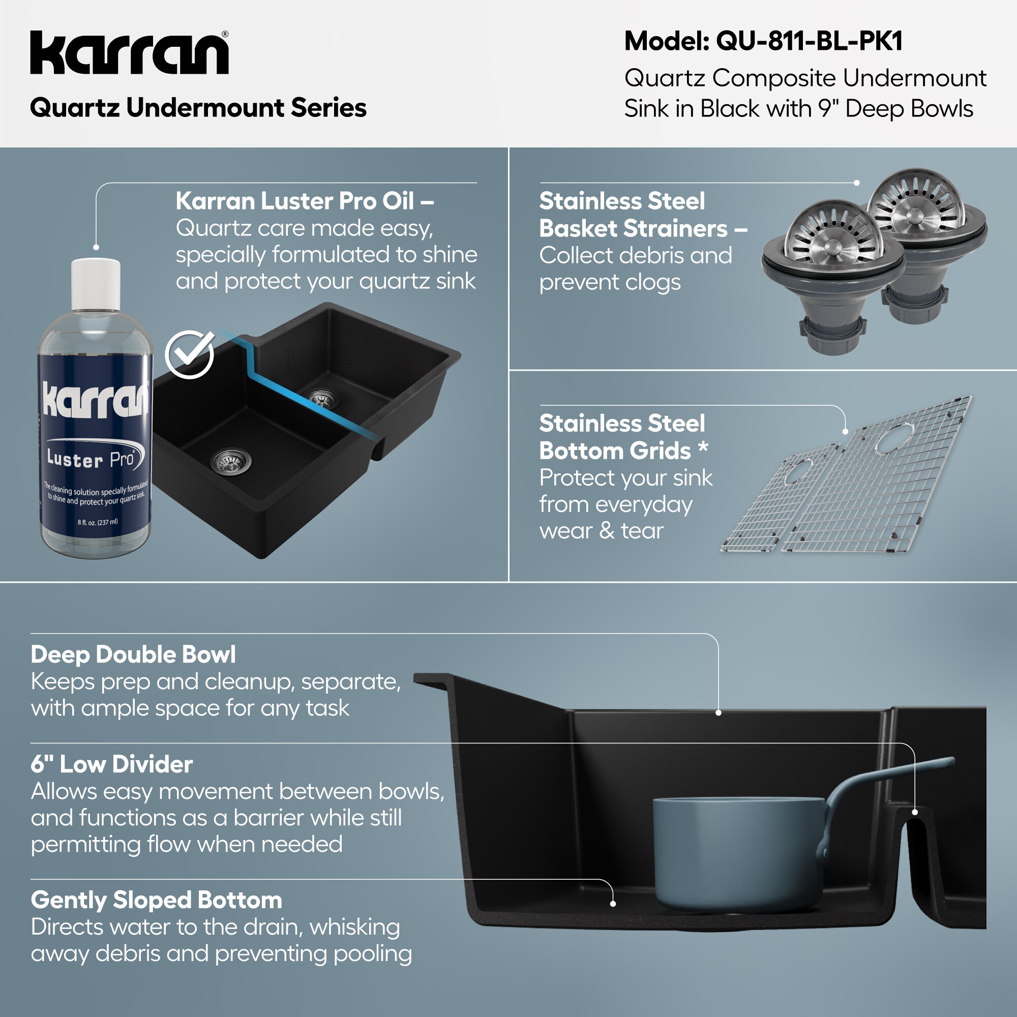 Karran QU-811-BL-PK1 Kitchen-Sinks - View #6