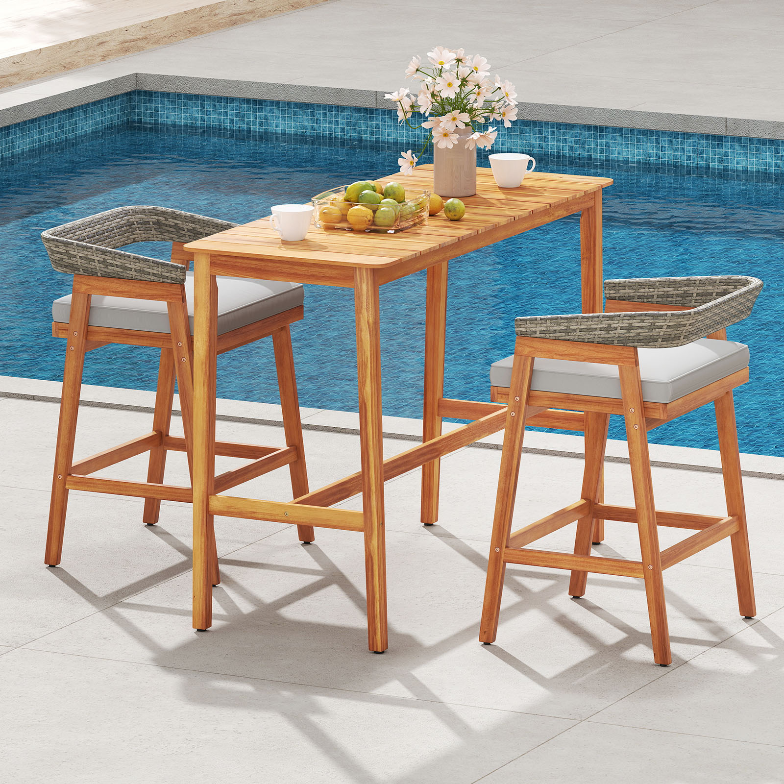 Slickblue D-CO-12237WH Patio-Tables - View #2