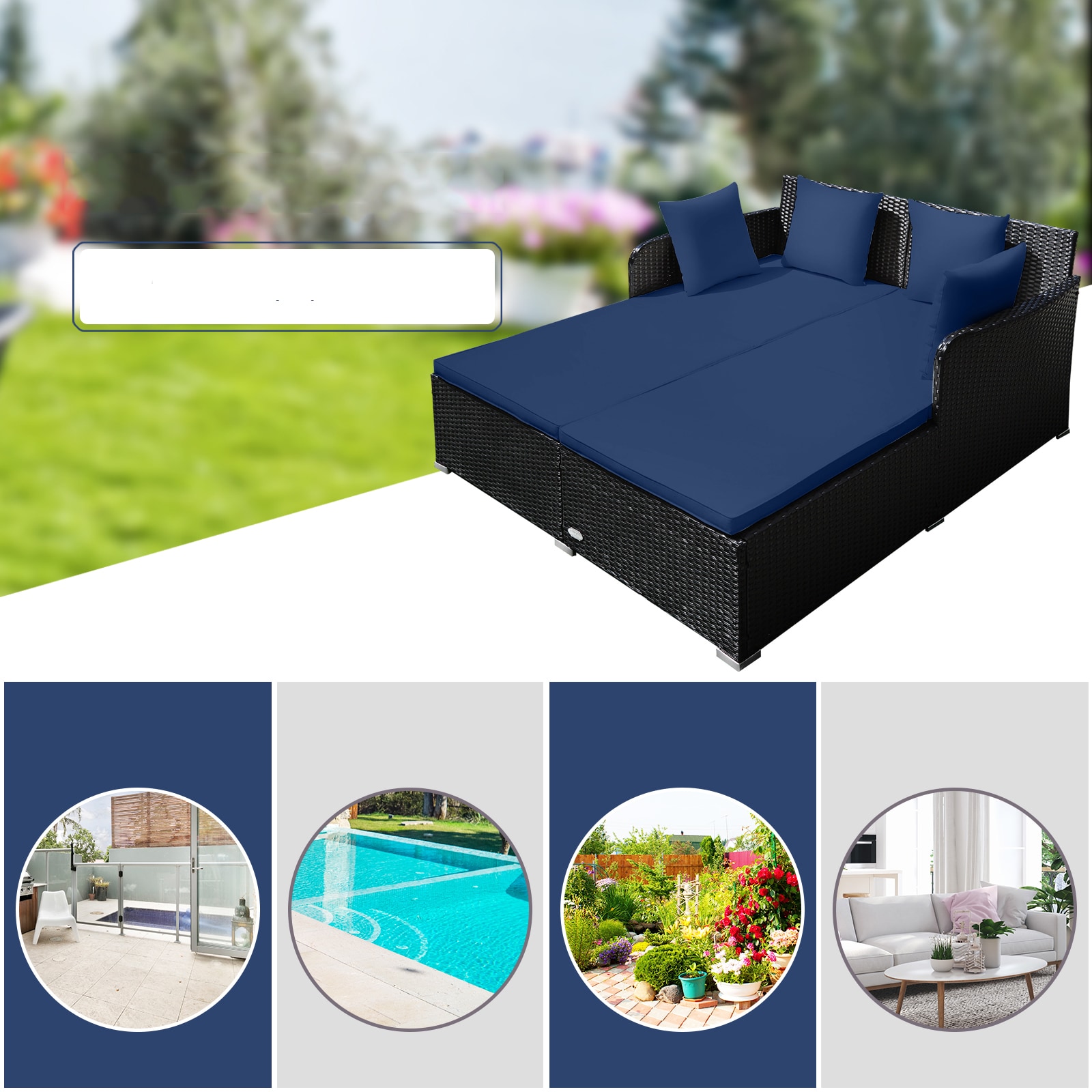 Costway HW67329NY Patio-Sofas-Daybeds - View #4