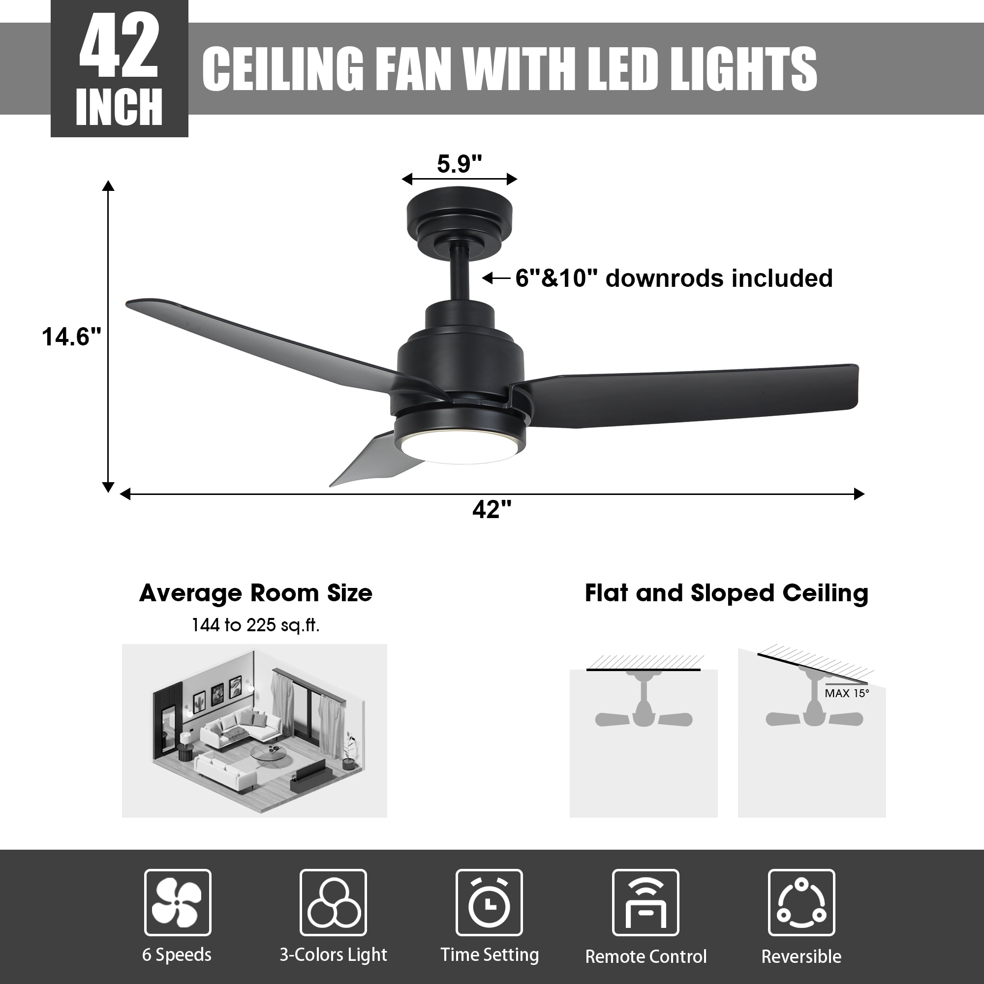 VACZON VZA01A116BK Ceiling-Fans - View #9